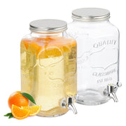 Getränkespender 3,5L 2er-Set Silber-Transparent von Relaxdays