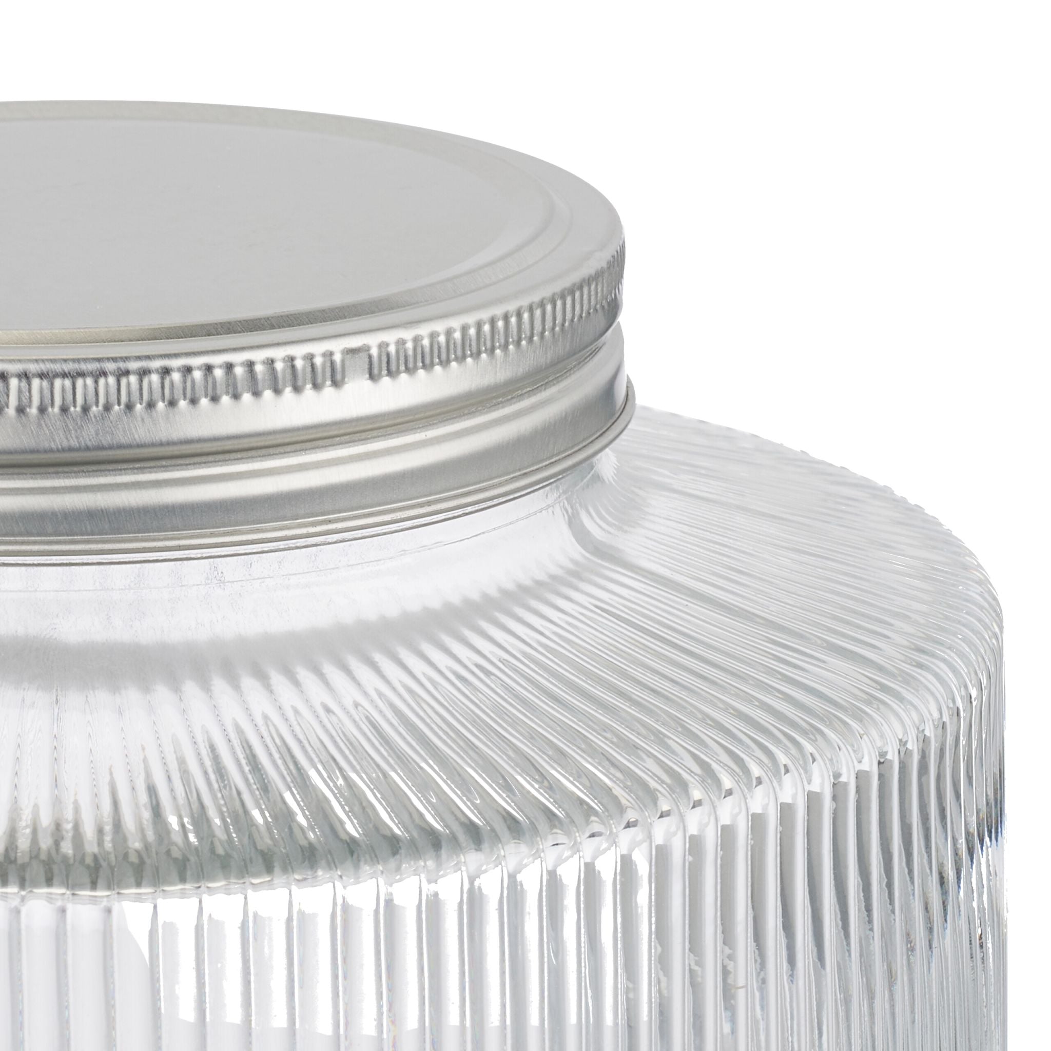 Dekorativer Getränkespender 2,8L Silber-Transparent von Relaxdays