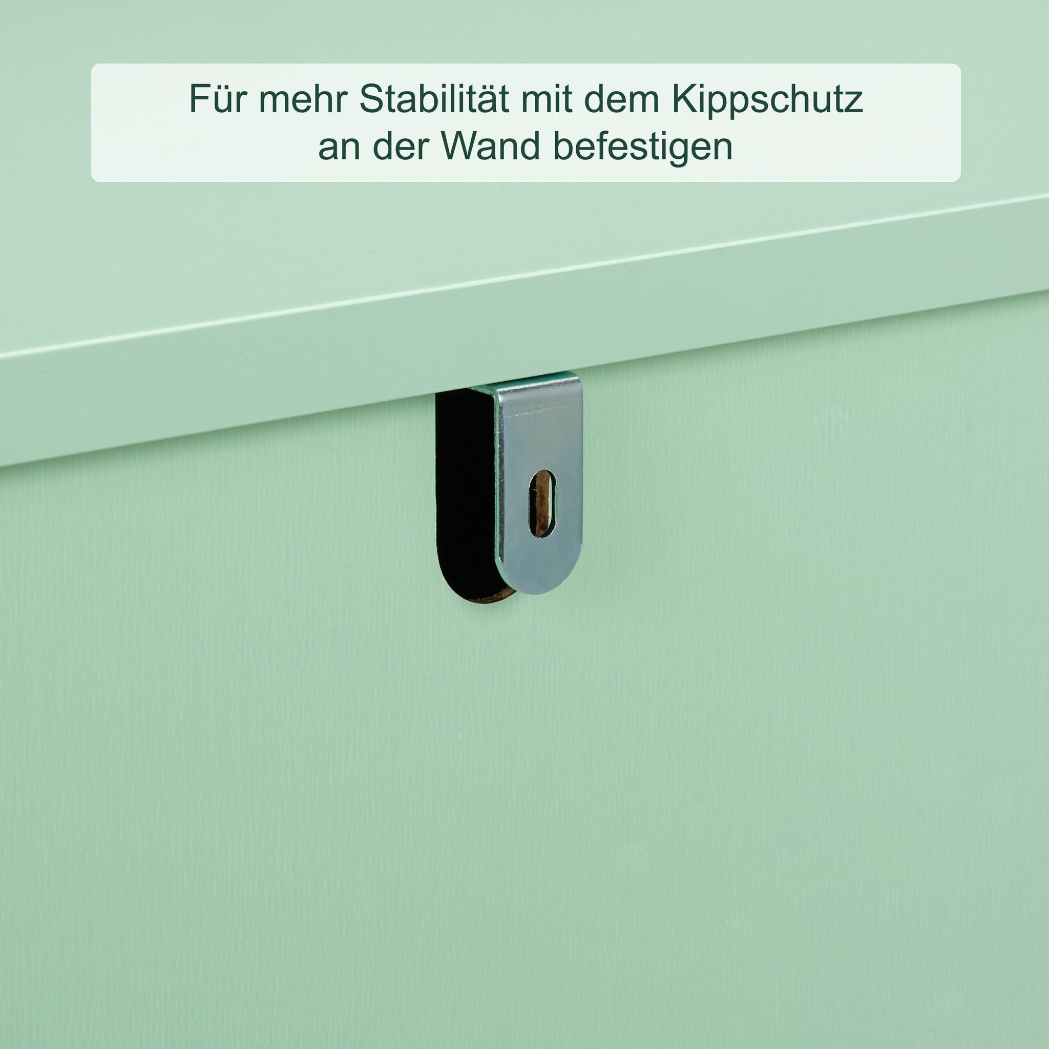 Sideboard mit Rattanoptik Hellbraun-Türkis von Relaxdays