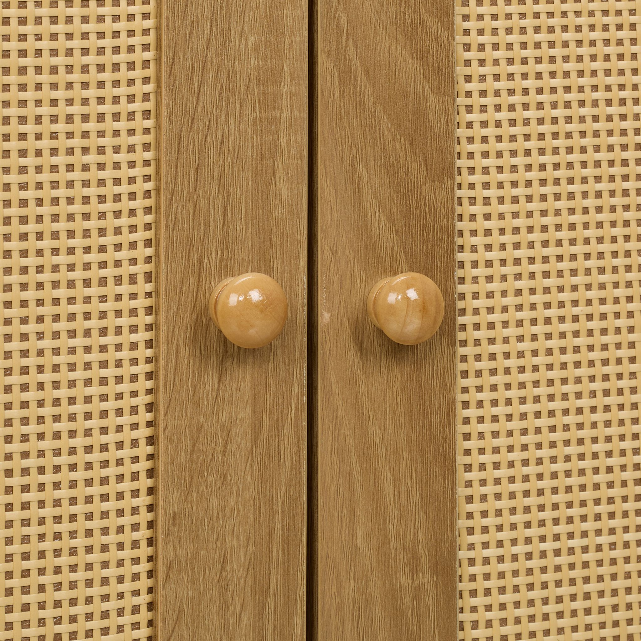 Sideboard Rattan-Design Hellbraun von Relaxdays