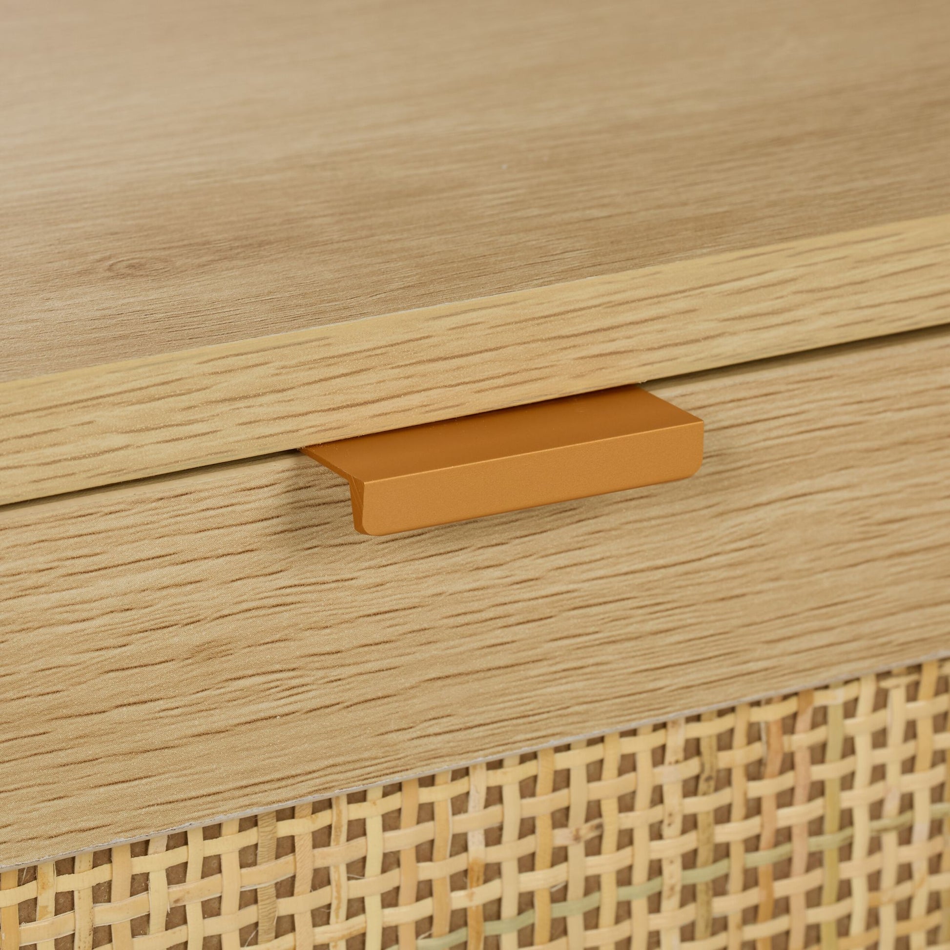 TV-Lowboard Rattan-Design Hellbraun von Relaxdays