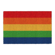 Fussmatte Kokos Regenbogen Blau-Gelb-Rot von Relaxdays