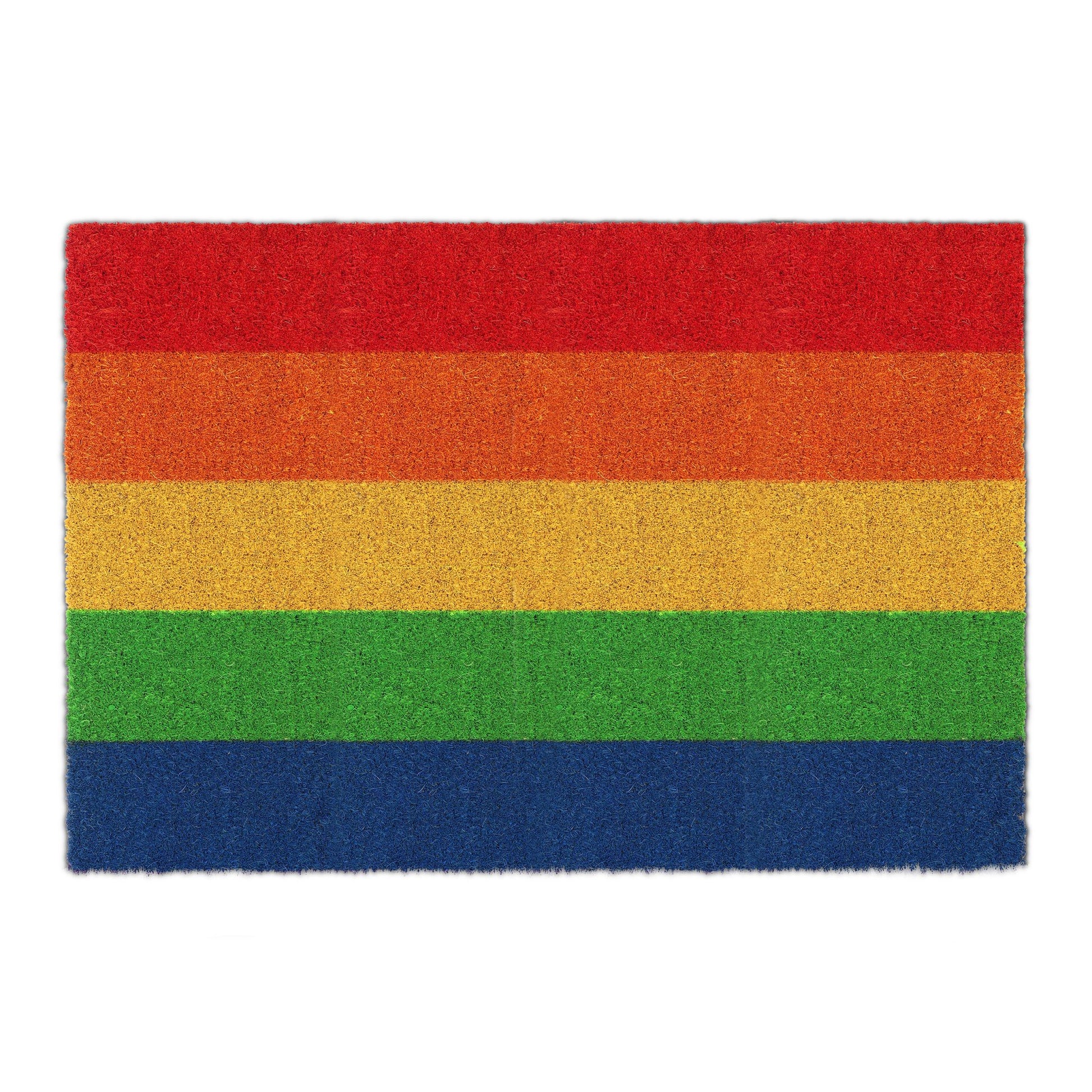 Fussmatte Kokos Regenbogen Blau-Gelb-Rot von Relaxdays