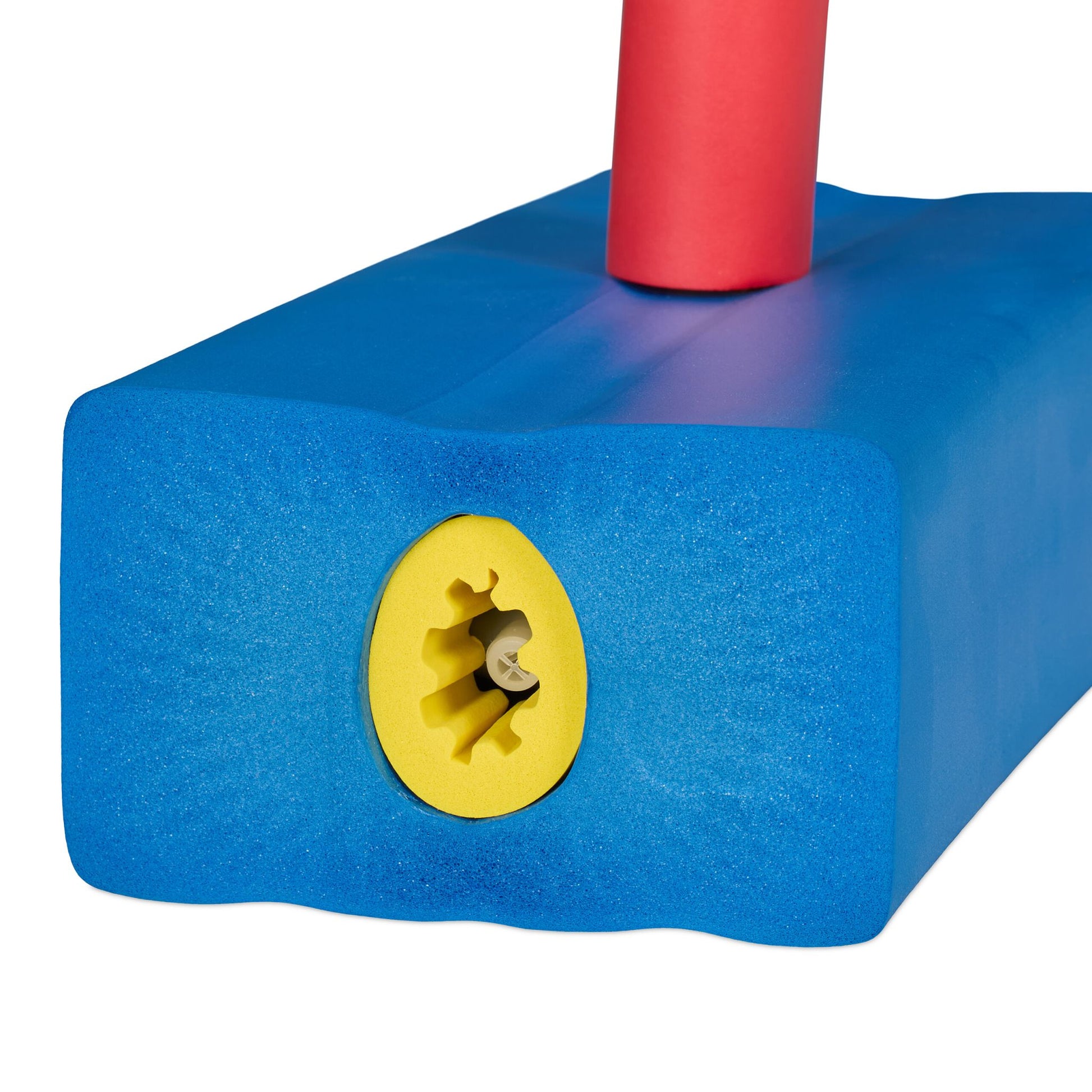 Schaumstoff Pogo Jumper für Kinder Blau-Gelb-Rot von Relaxdays