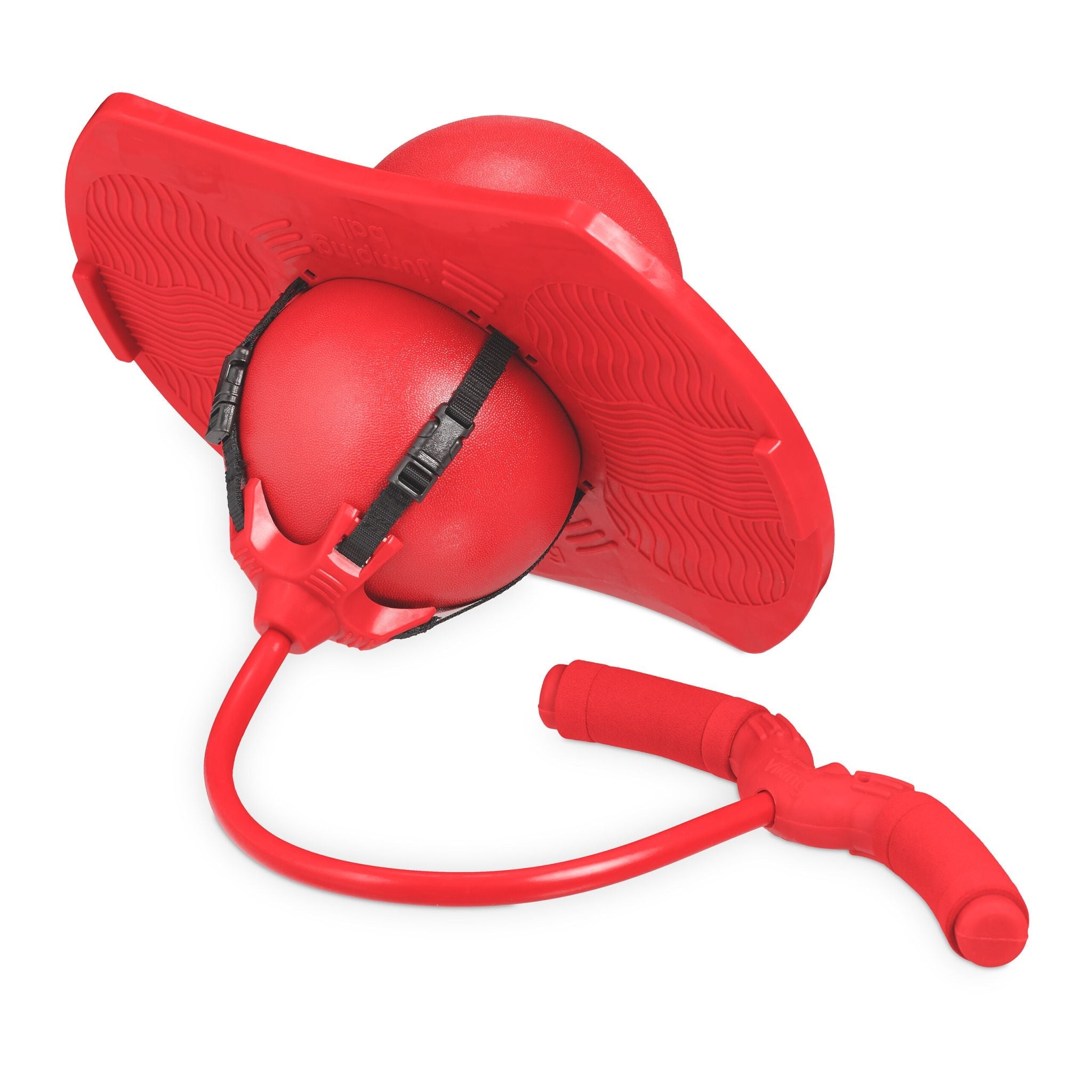 Pogo Ball mit Griffen für Kinder Rot-Schwarz von Relaxdays