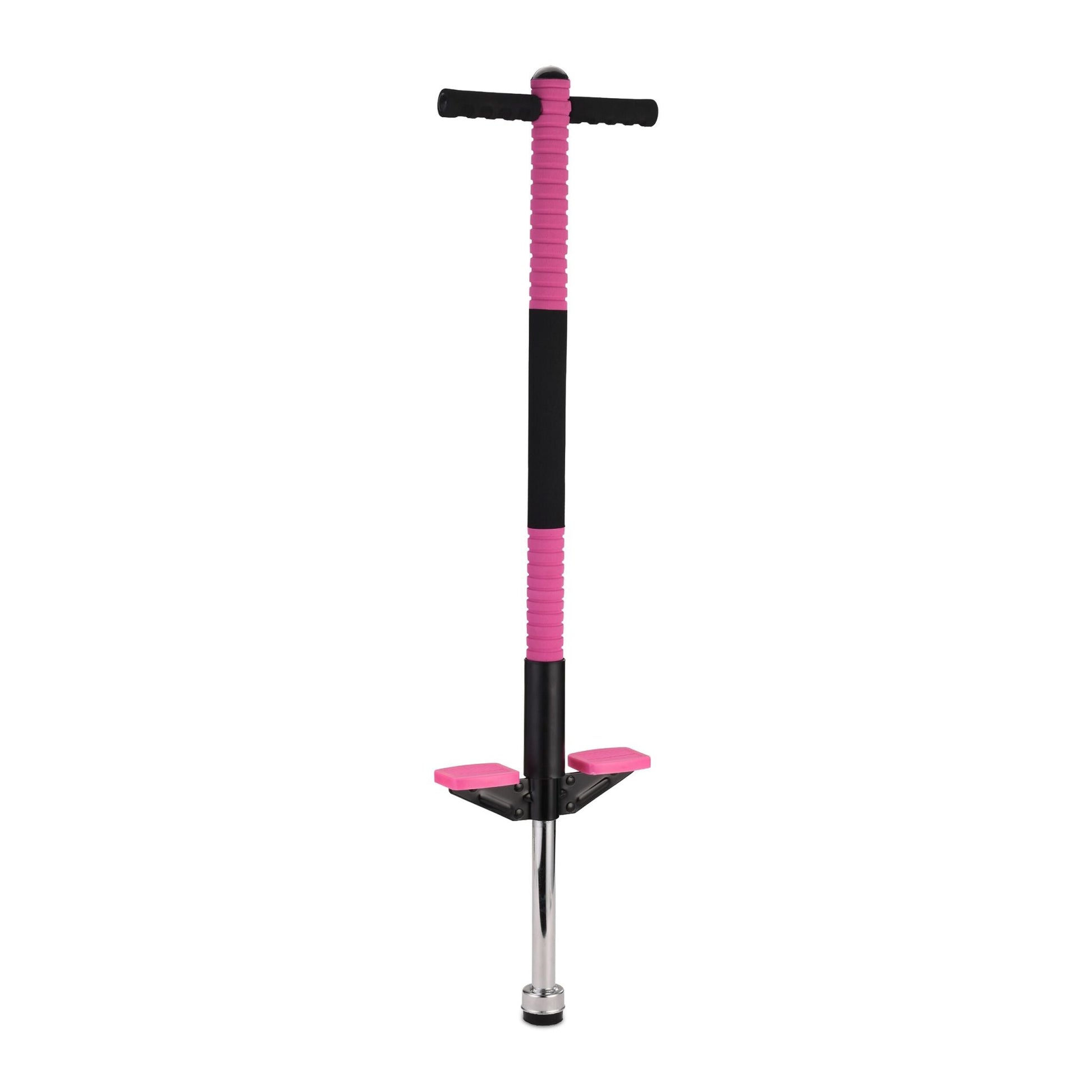 Pogo Stick für Kinder bis 35 kg Pink-Schwarz-Silber von Relaxdays