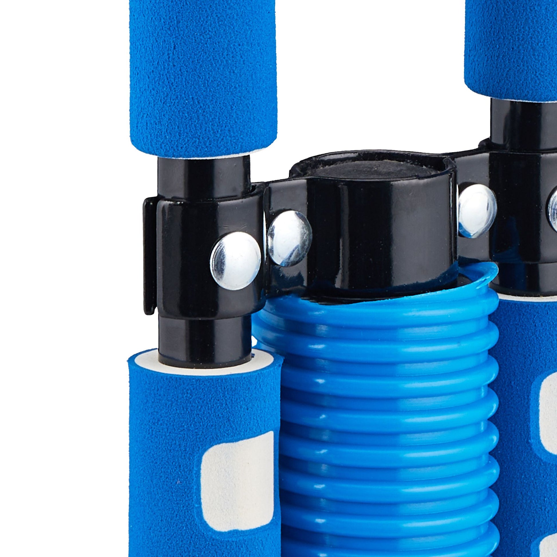 Pogo Stick für Kinder bis 60 kg Blau-Schwarz-Silber von Relaxdays