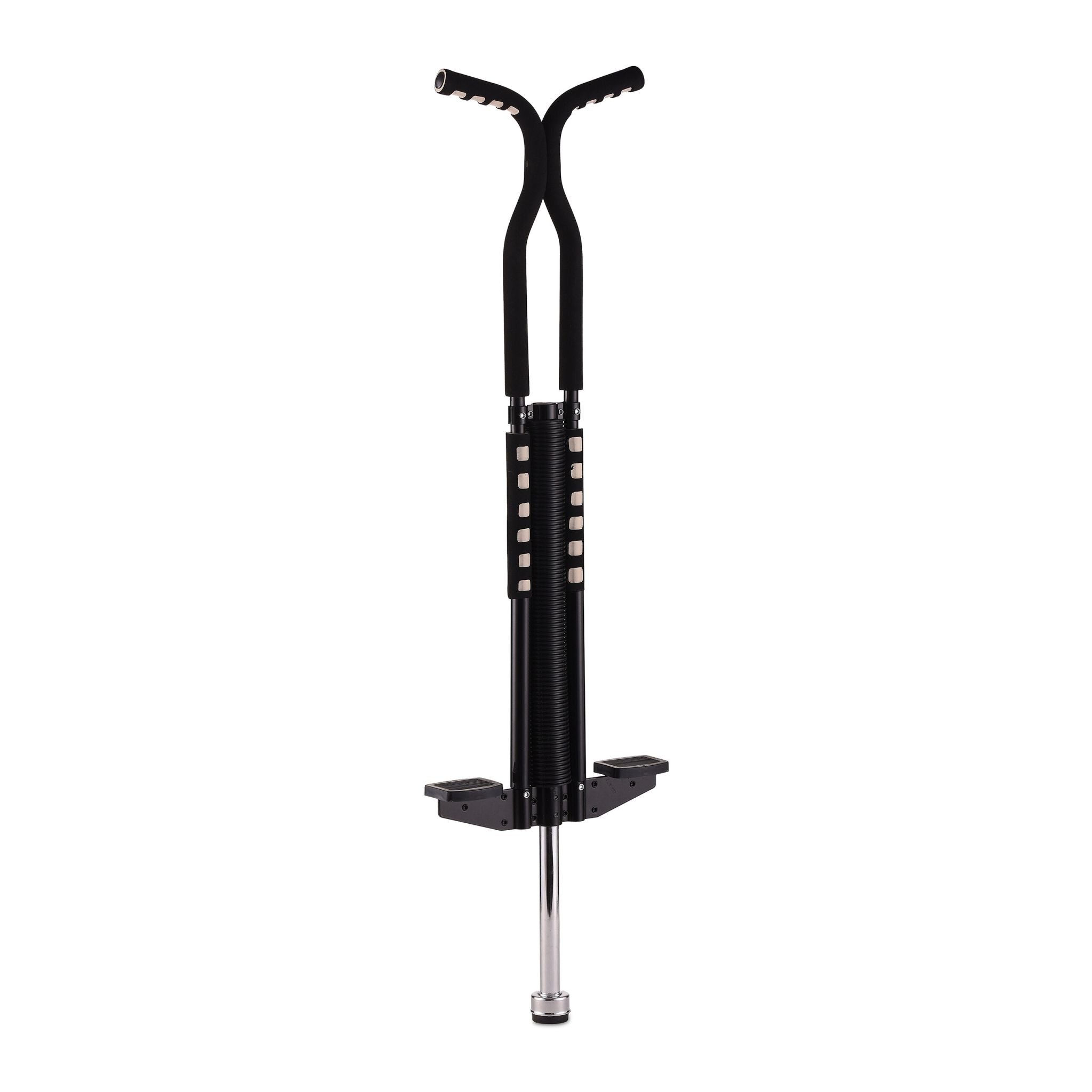 Pogo Stick für Kinder bis 60 kg Schwarz-Silber von Relaxdays