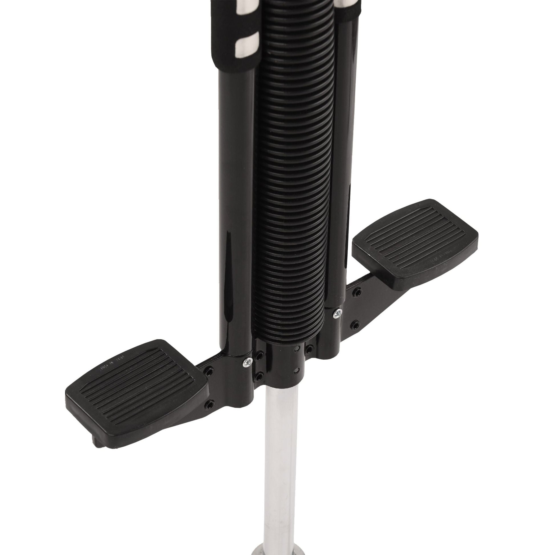 Pogo Stick für Kinder bis 60 kg Schwarz-Silber von Relaxdays