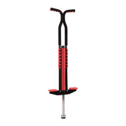 Pogo Stick für Kinder bis 60 kg Rot-Schwarz-Silber von Relaxdays