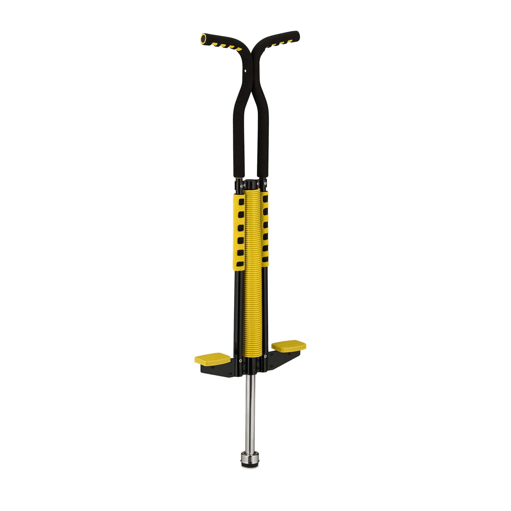 Pogo Stick für Kinder bis 60 kg Gelb-Schwarz-Silber von Relaxdays