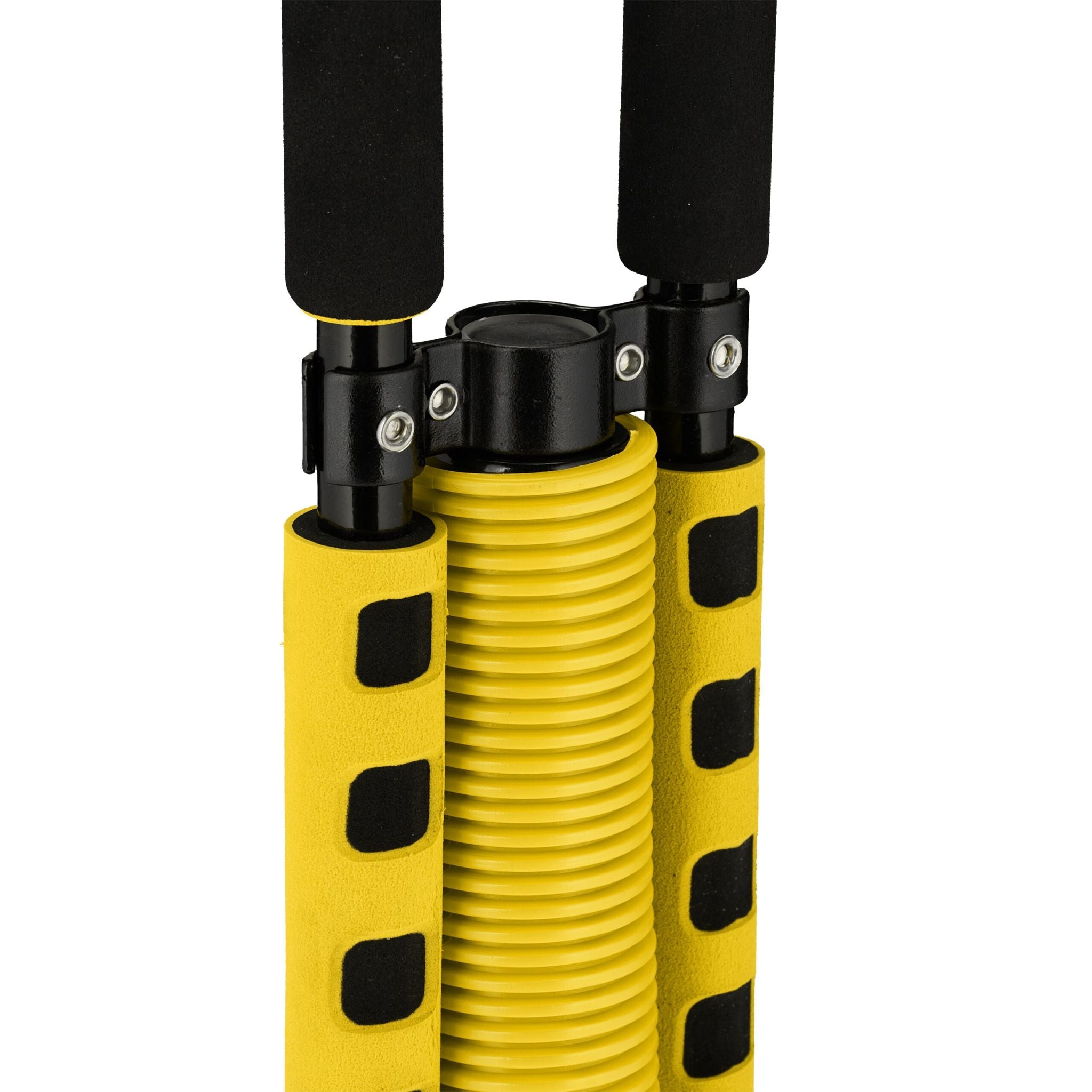 Pogo Stick für Kinder bis 60 kg Gelb-Schwarz-Silber von Relaxdays
