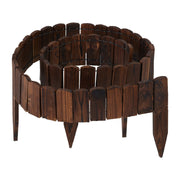 Beeteinfassung Holz flexibel Dunkelbraun von Relaxdays