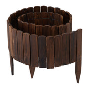 Beeteinfassung Holz flexibel Dunkelbraun von Relaxdays