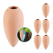 Tonkegel 6er-Set Hellbraun von Relaxdays