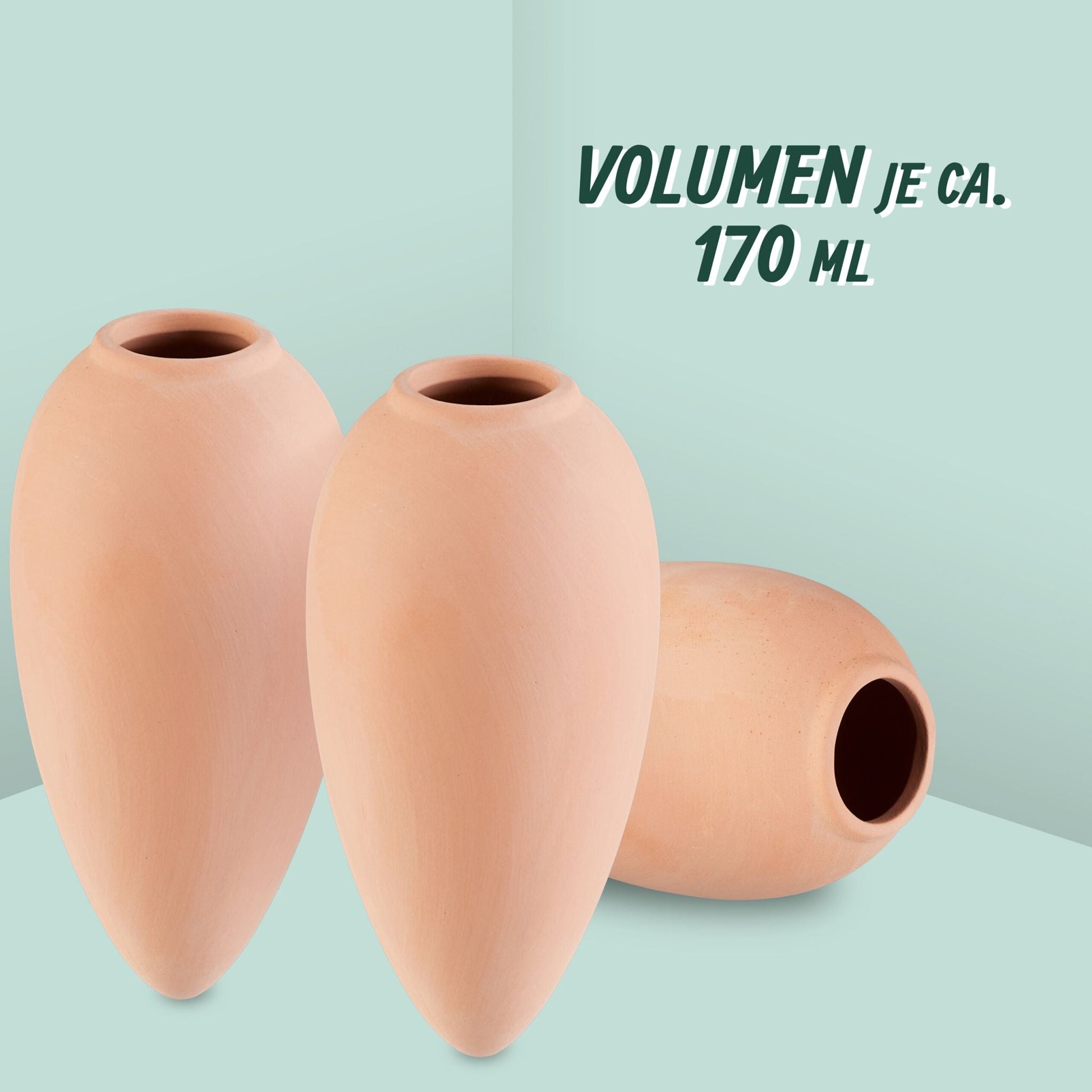 Tonkegel 6er-Set Hellbraun von Relaxdays