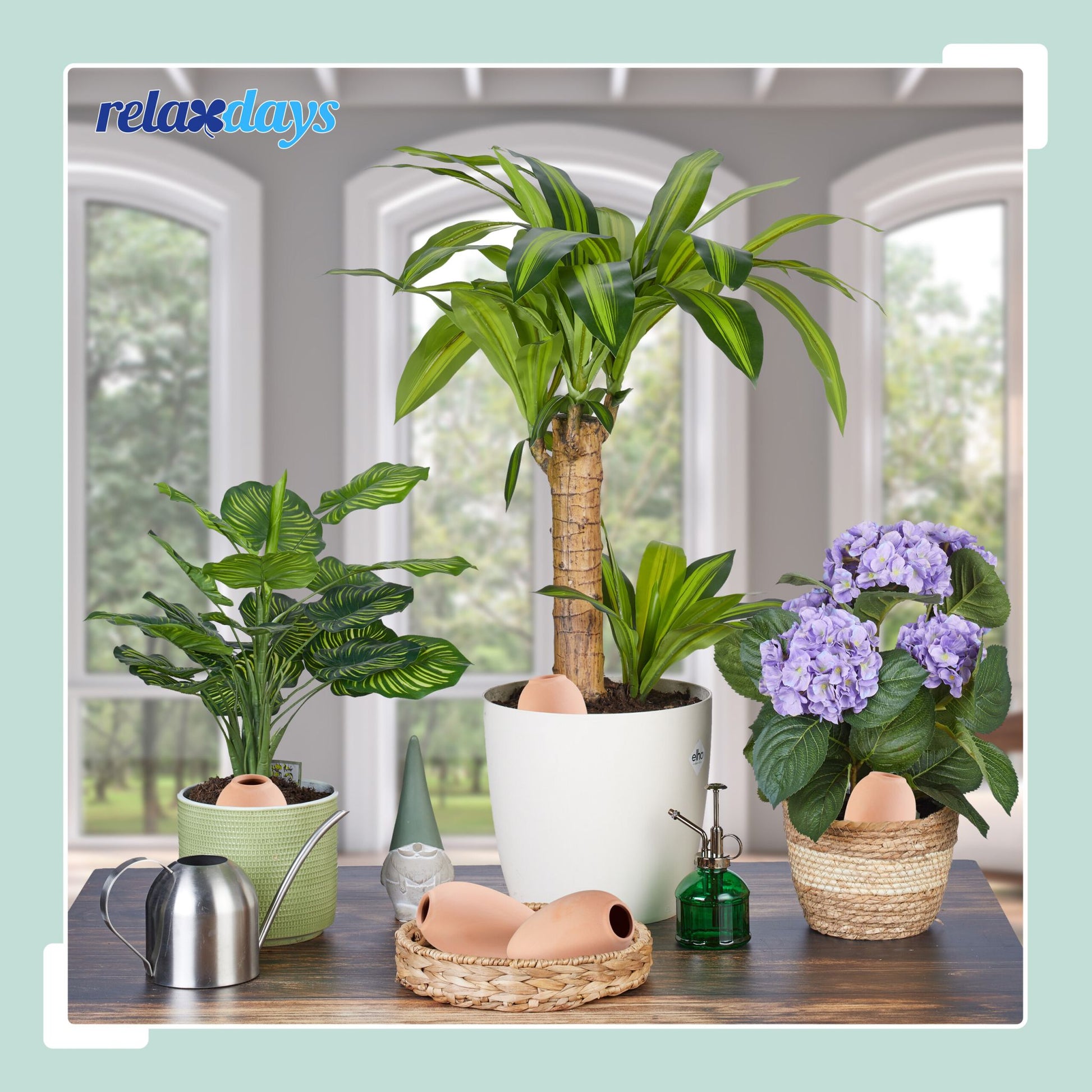 Tonkegel 6er-Set Hellbraun von Relaxdays