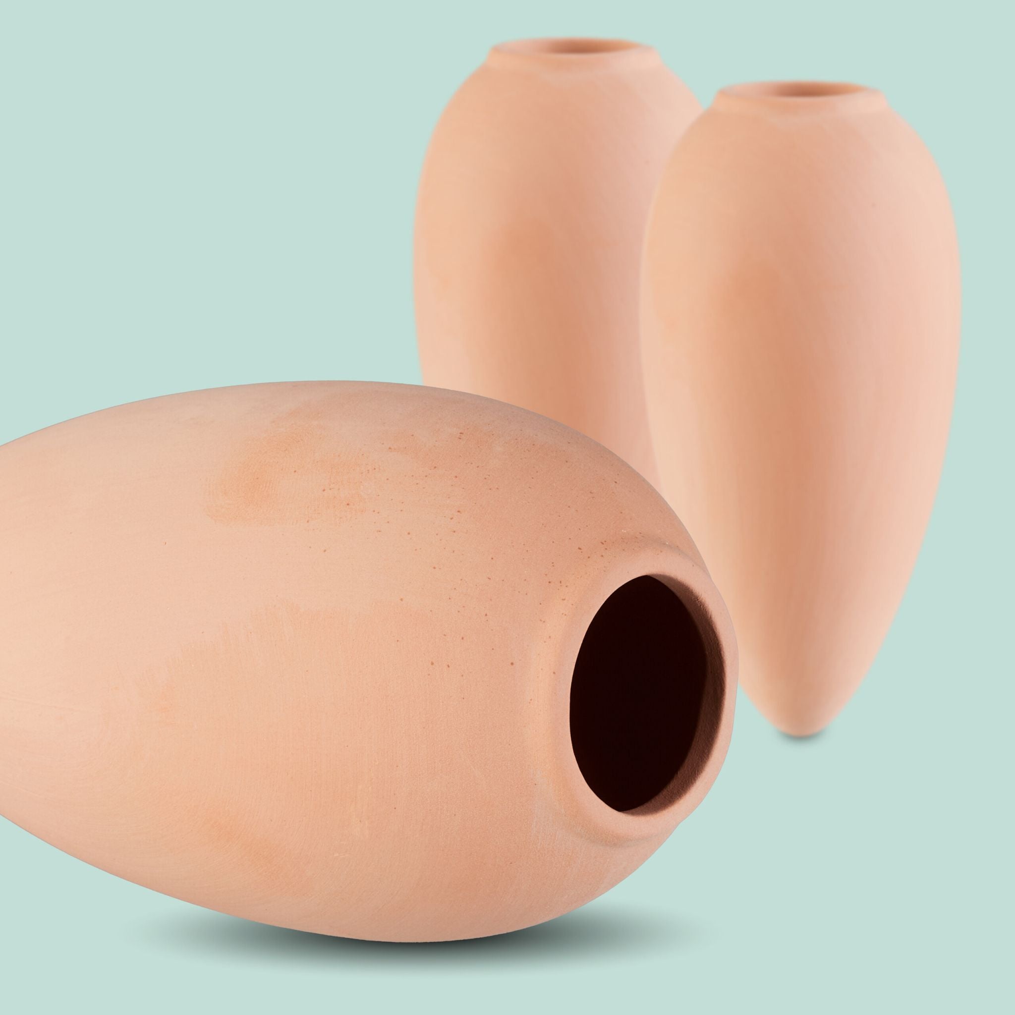 Tonkegel 6er-Set Hellbraun von Relaxdays