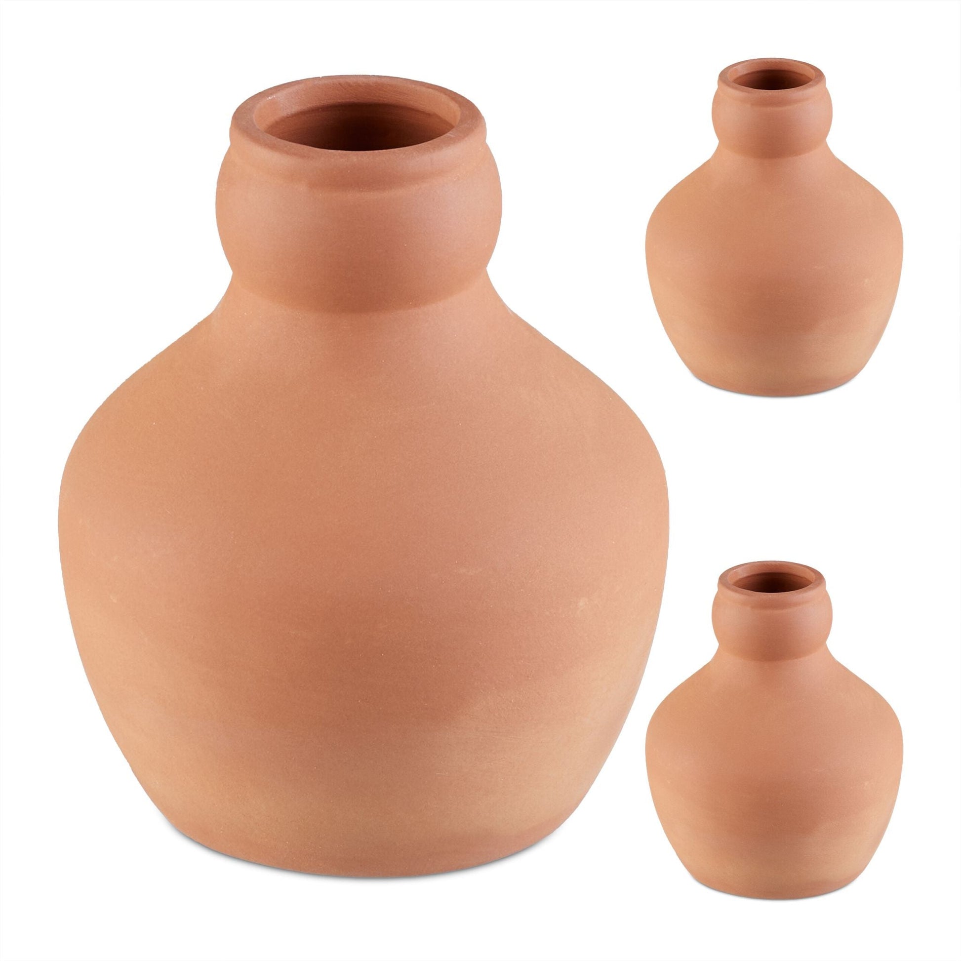 Ollas zur Bewässerung 550 ml 3er-Set Hellbraun von Relaxdays