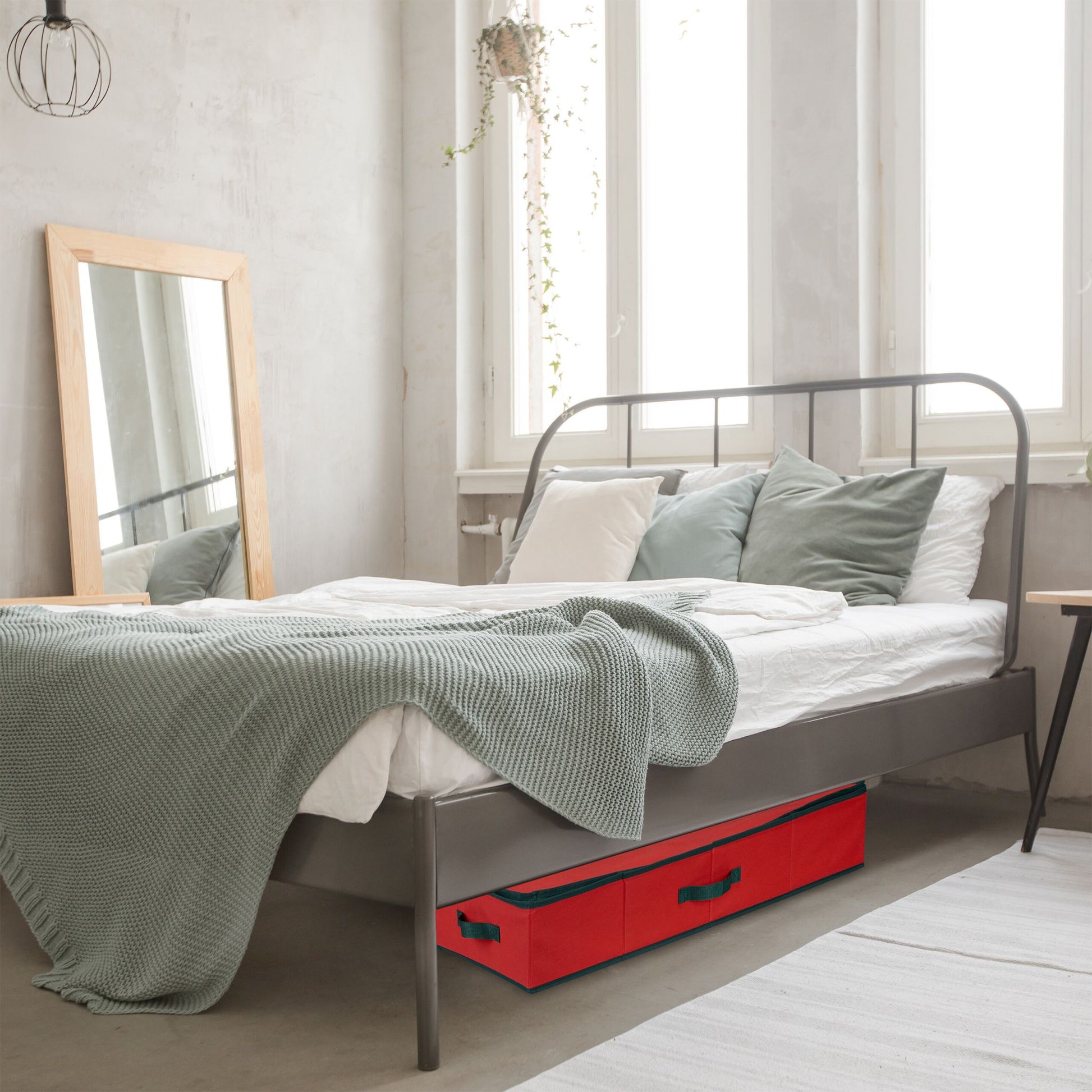 Geschenkpapier Aufbewahrungsbox Rot-Schwarz von Relaxdays