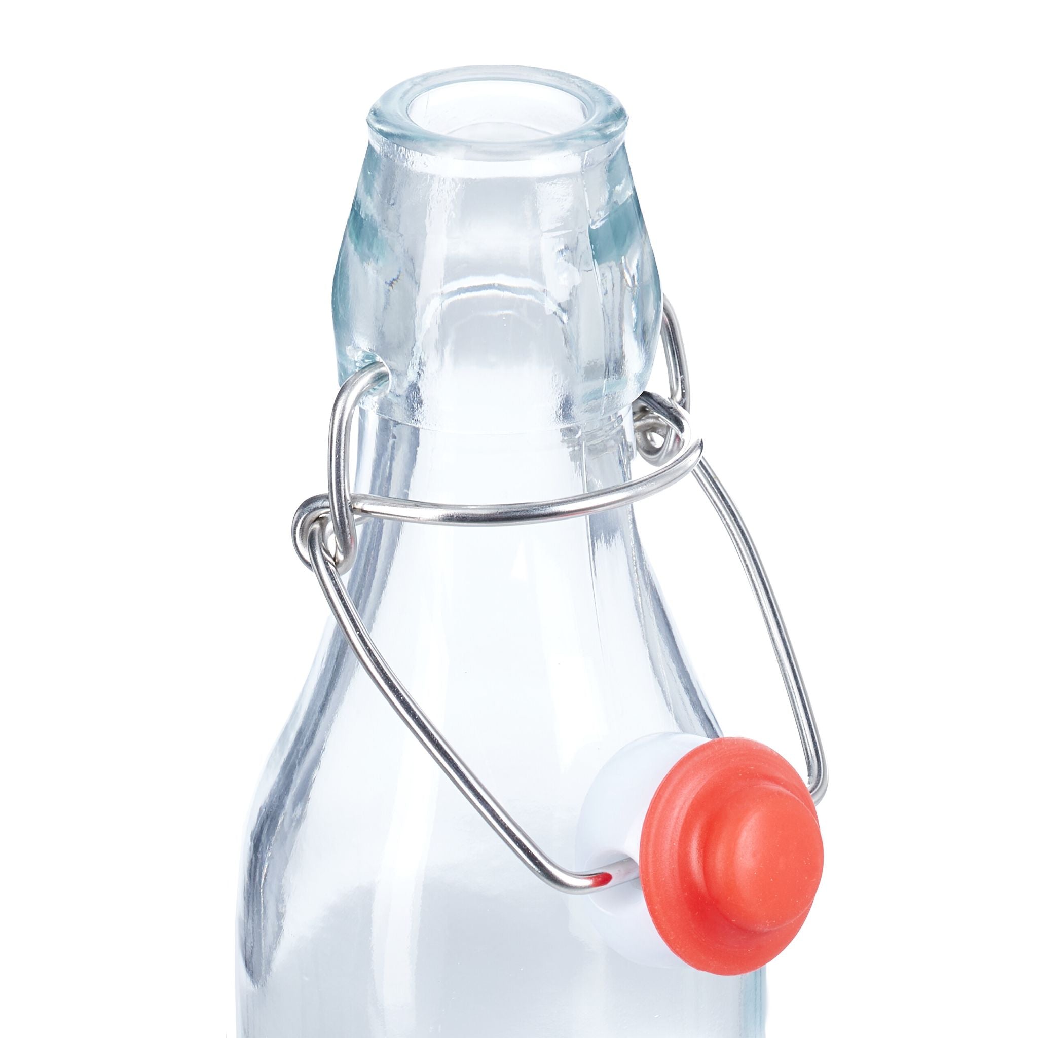 Bügelflaschen 250ml 6er-Set Weiss-Rot-Transparent von Relaxdays