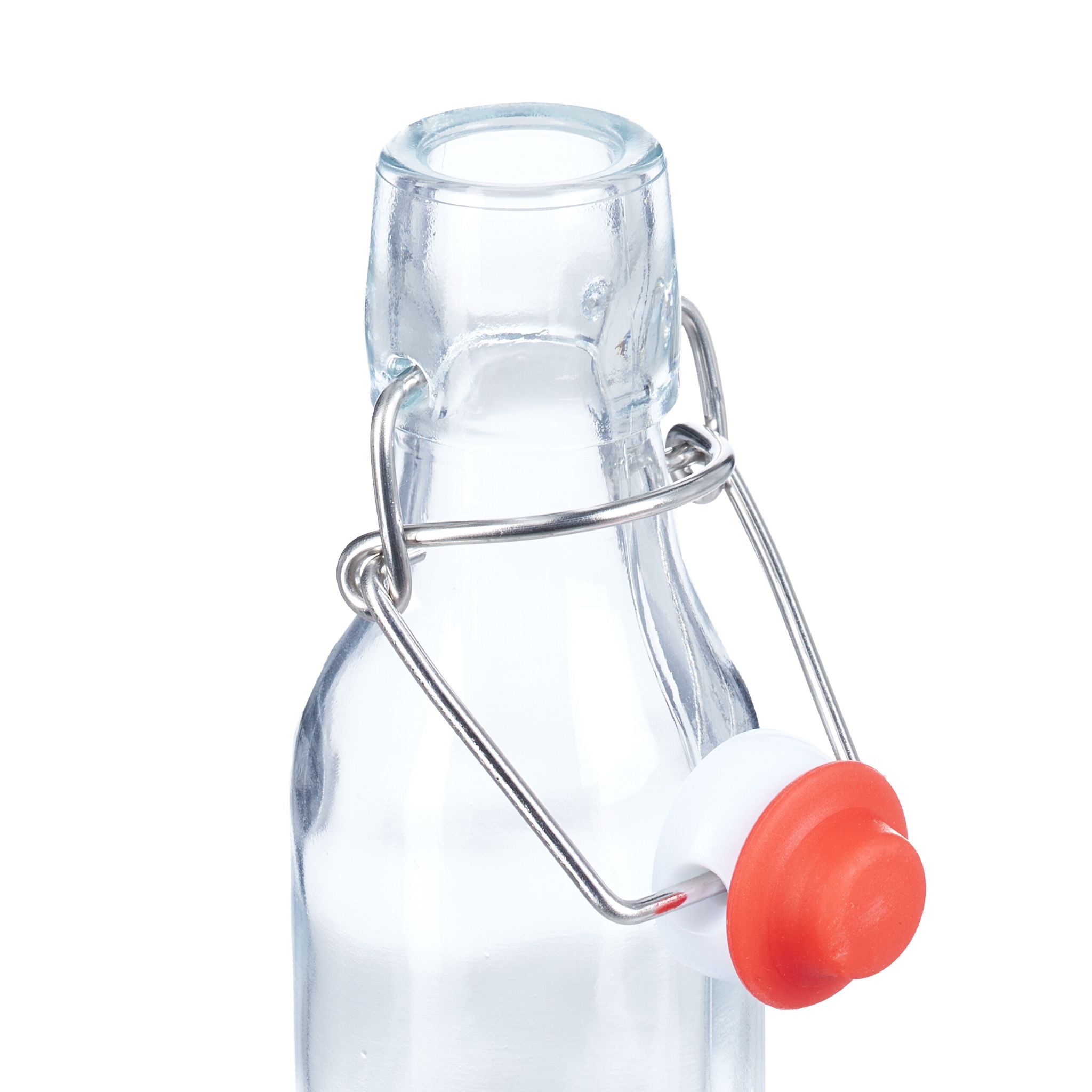 Bügelflaschen 100ml 24er-Set Weiss-Rot-Transparent von Relaxdays