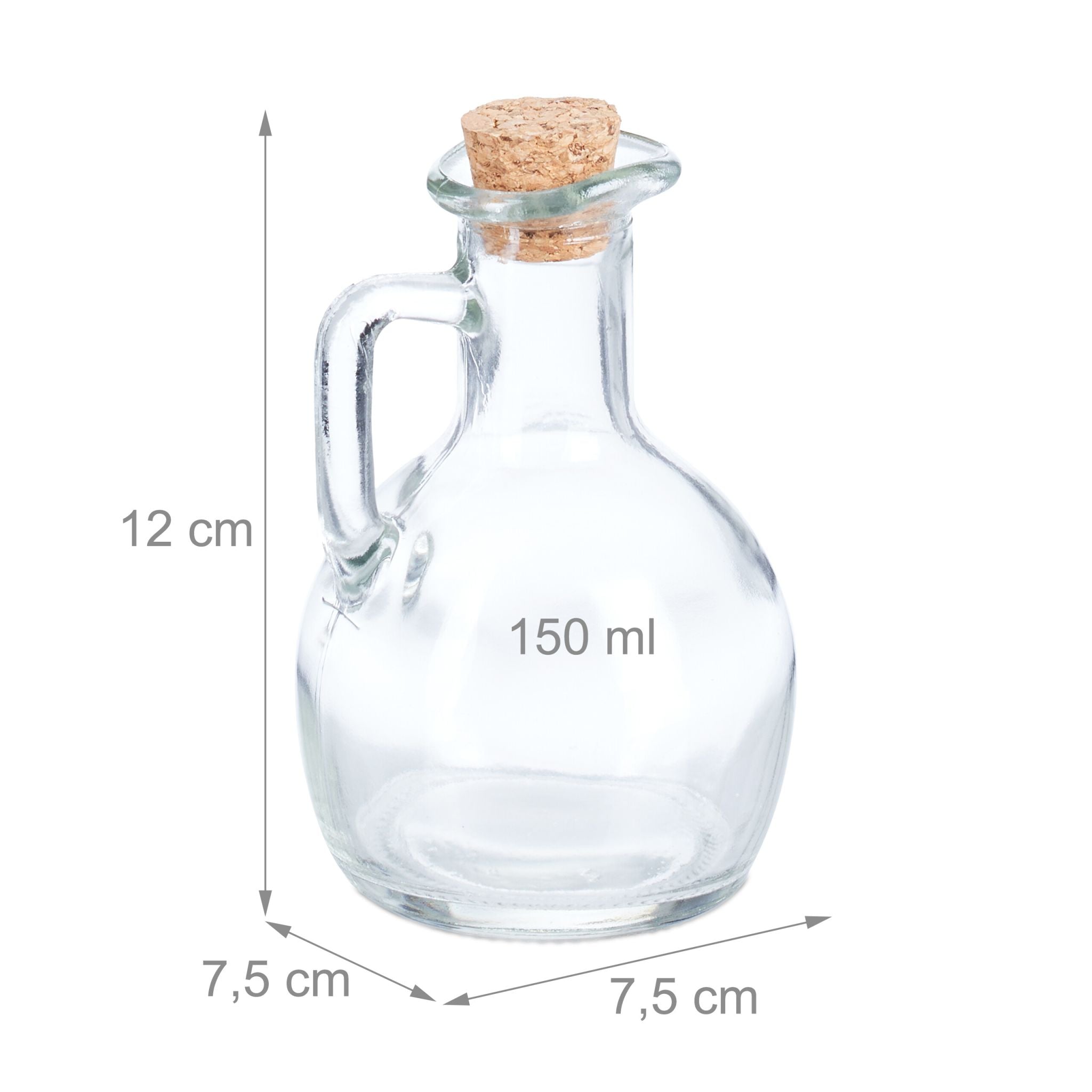 Flaschen zum Befüllen 24er-Set 150ml Hellbraun-Transparent von Relaxdays