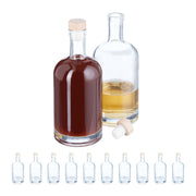 Flaschen zum Befüllen 12er-Set 500ml Hellbraun-Transparent von Relaxdays