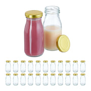 Kleine Flaschen 150ml 24er-Set Gold-Transparent von Relaxdays