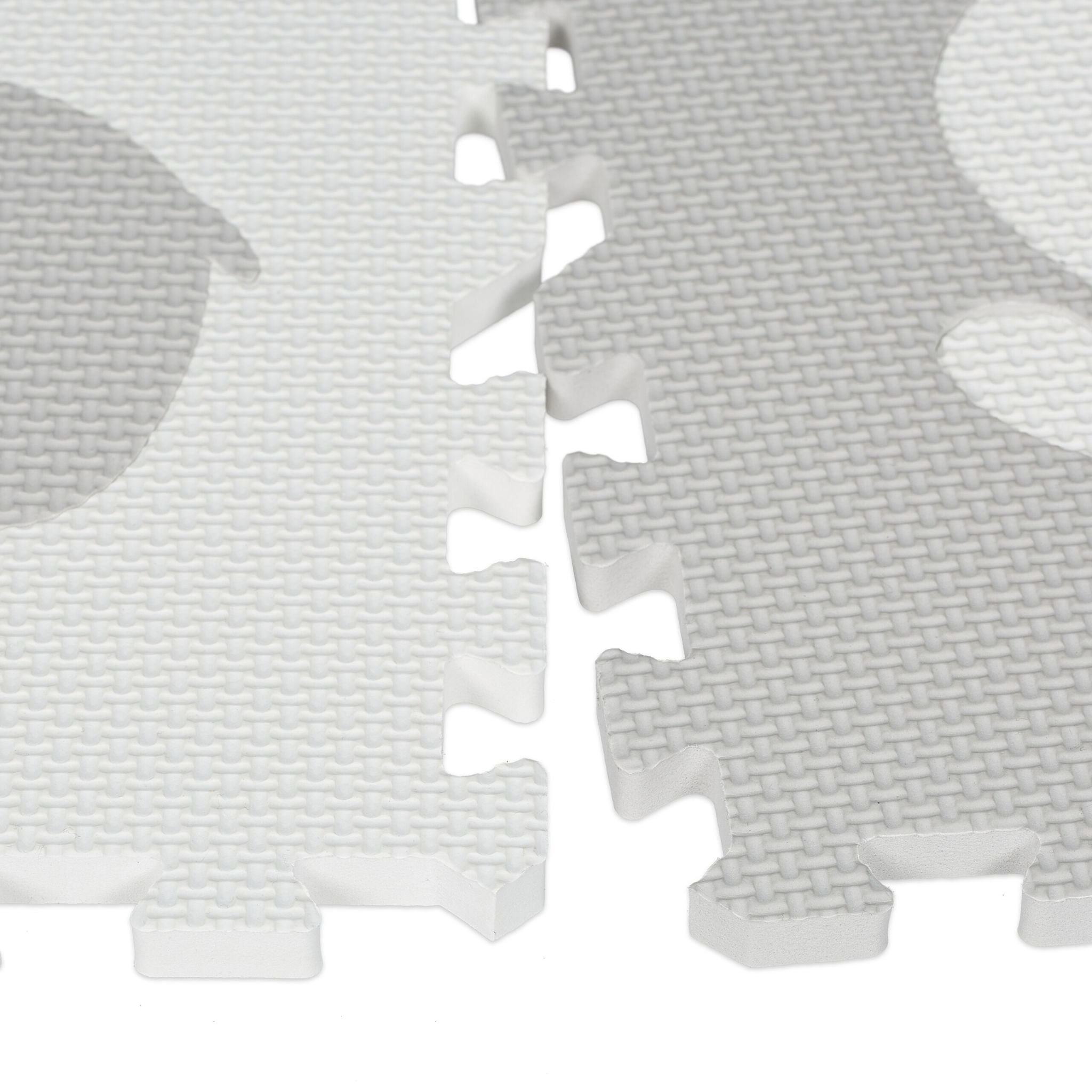 Puzzlematte mit Rand Tiermotive Weiss-Grau von Relaxdays
