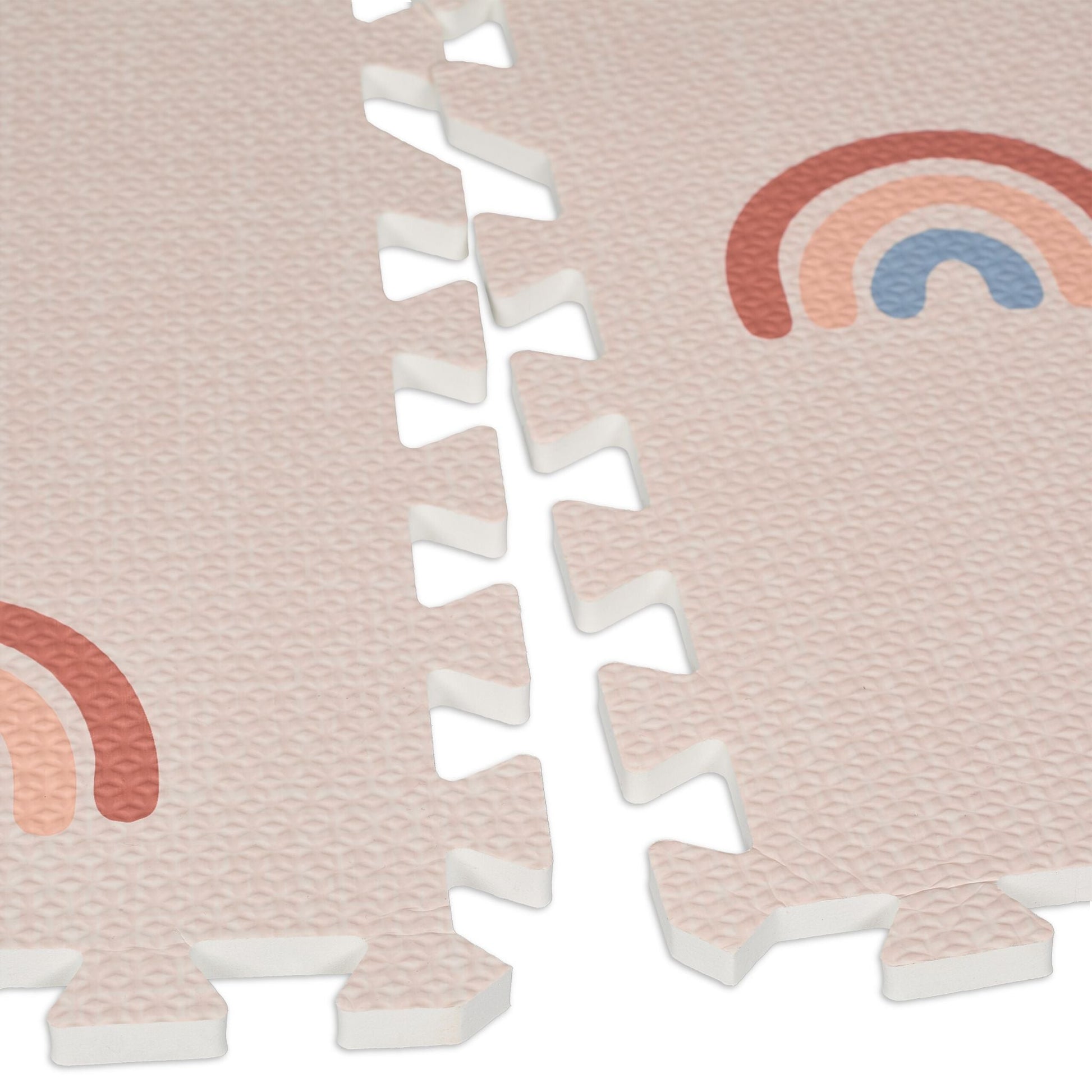 Puzzlematte Regenbogen 6er-Set Blau-Rosa-Rot von Relaxdays