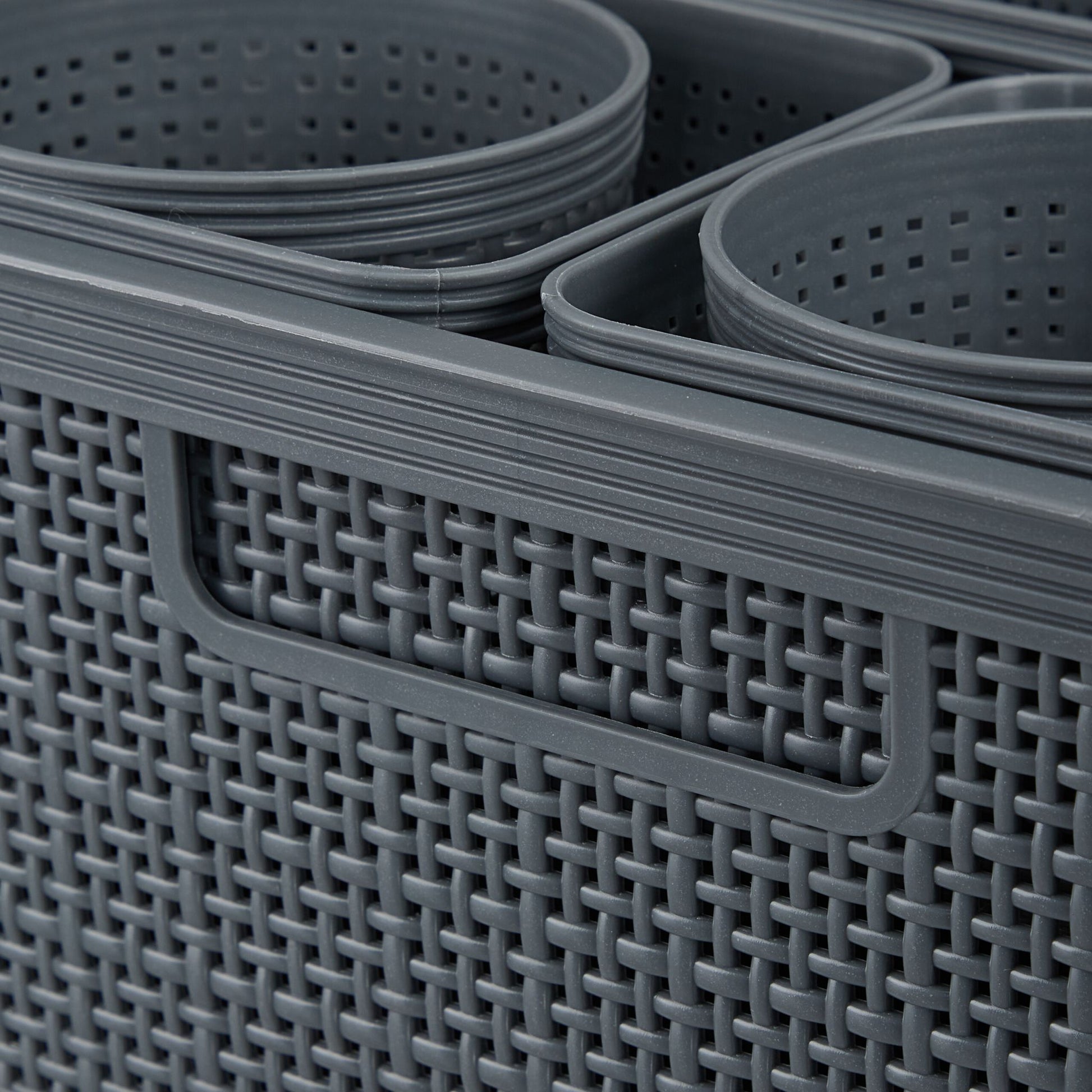 Schubladen Organizer 10er-Set Grau von Relaxdays