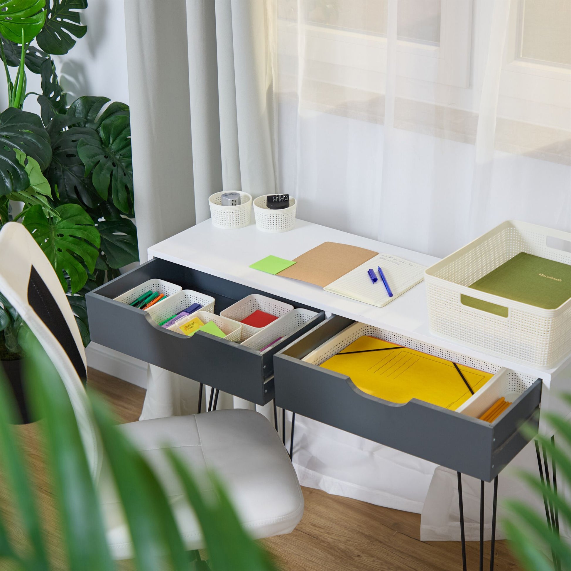 Schubladen Organizer 10er-Set Weiss von Relaxdays