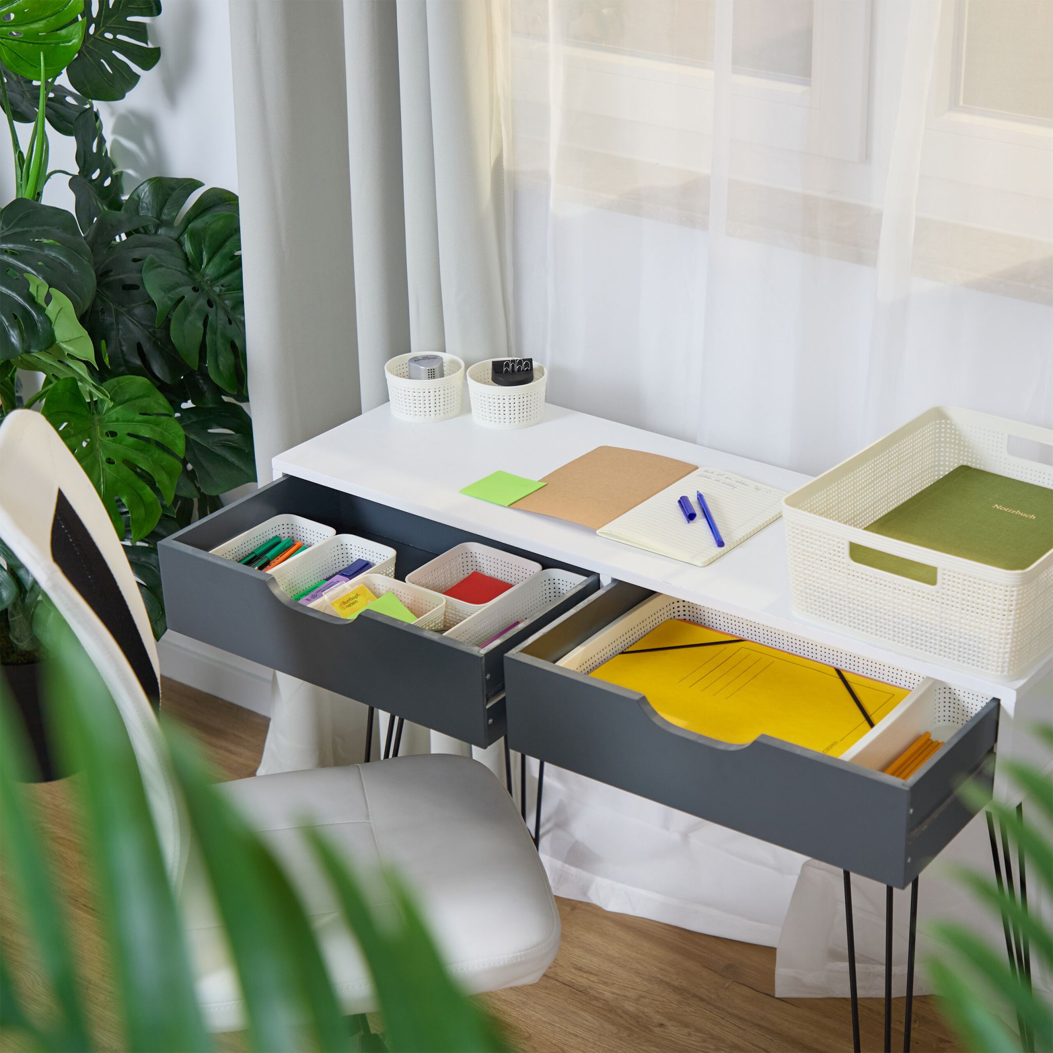 Schubladen Organizer 10er-Set Weiss von Relaxdays
