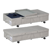 Unterbettkommode mit Rollen 2er-Set Schwarz-Grau von Relaxdays