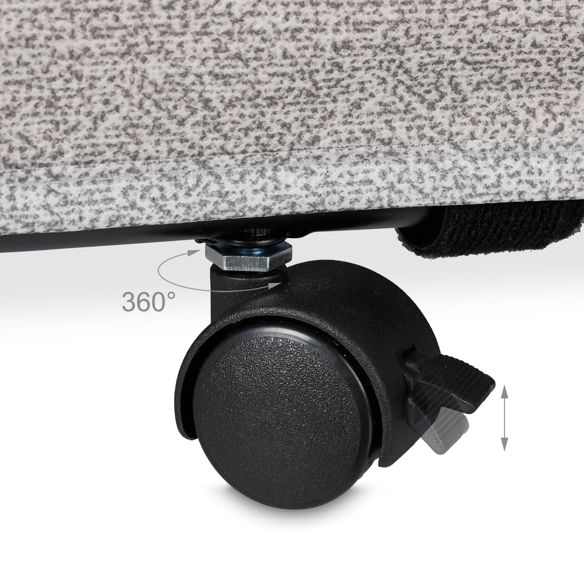 Unterbettkommode mit Rollen 2er-Set Schwarz-Grau von Relaxdays