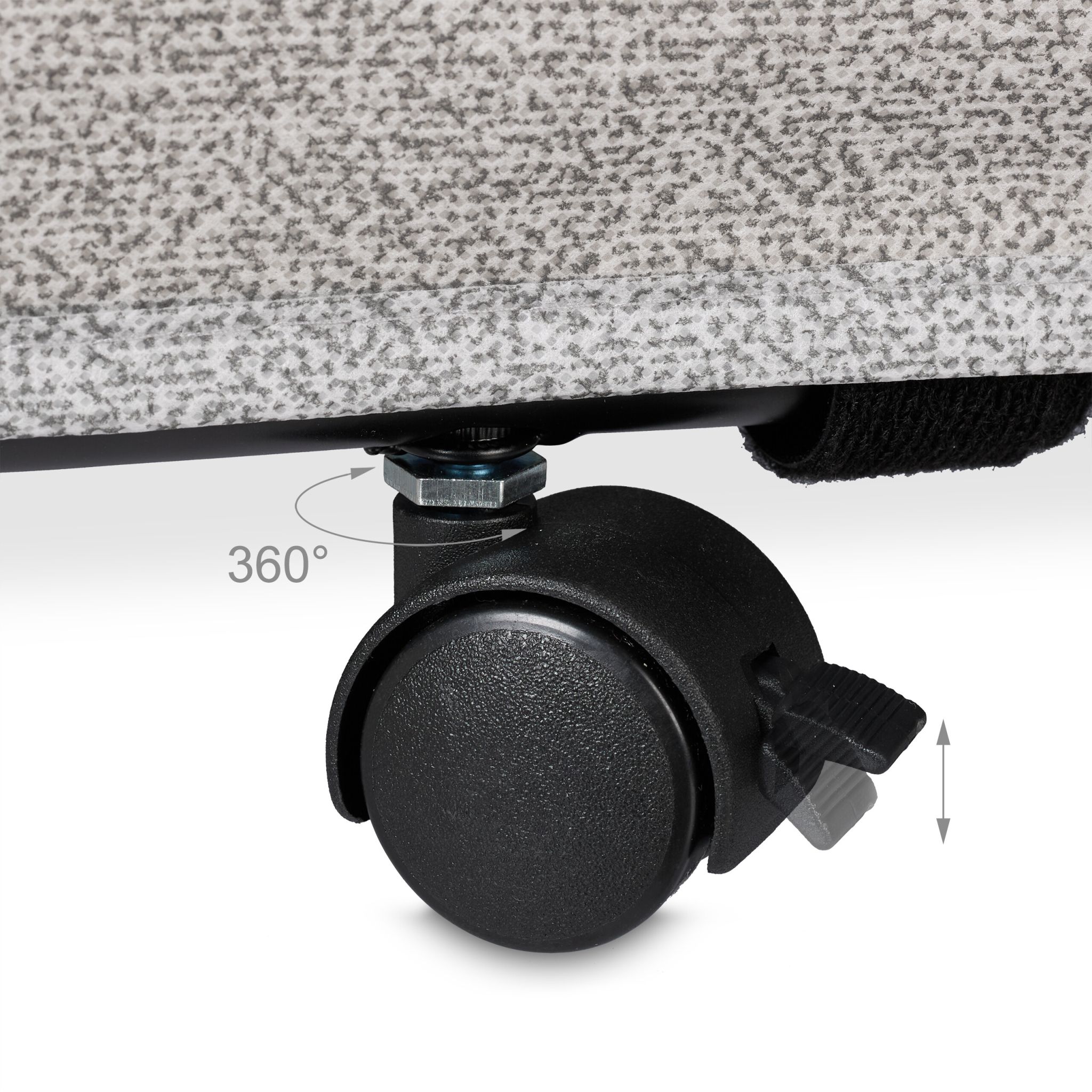 Unterbettkommode mit Rollen 2er-Set Schwarz-Grau von Relaxdays