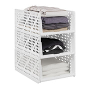 Schrank Organizer 3er-Set Weiss