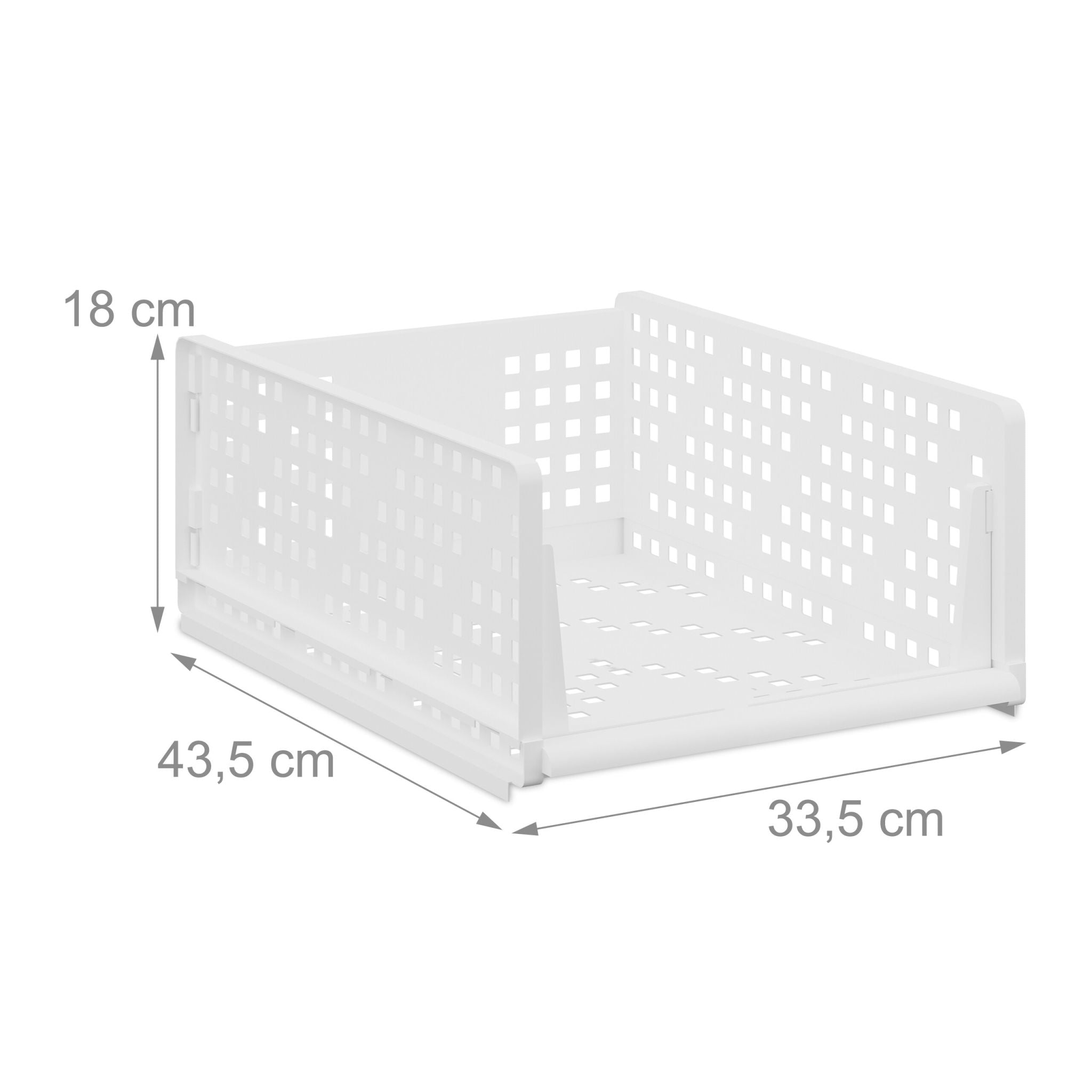 Schrank Organizer 3er-Set Weiss
