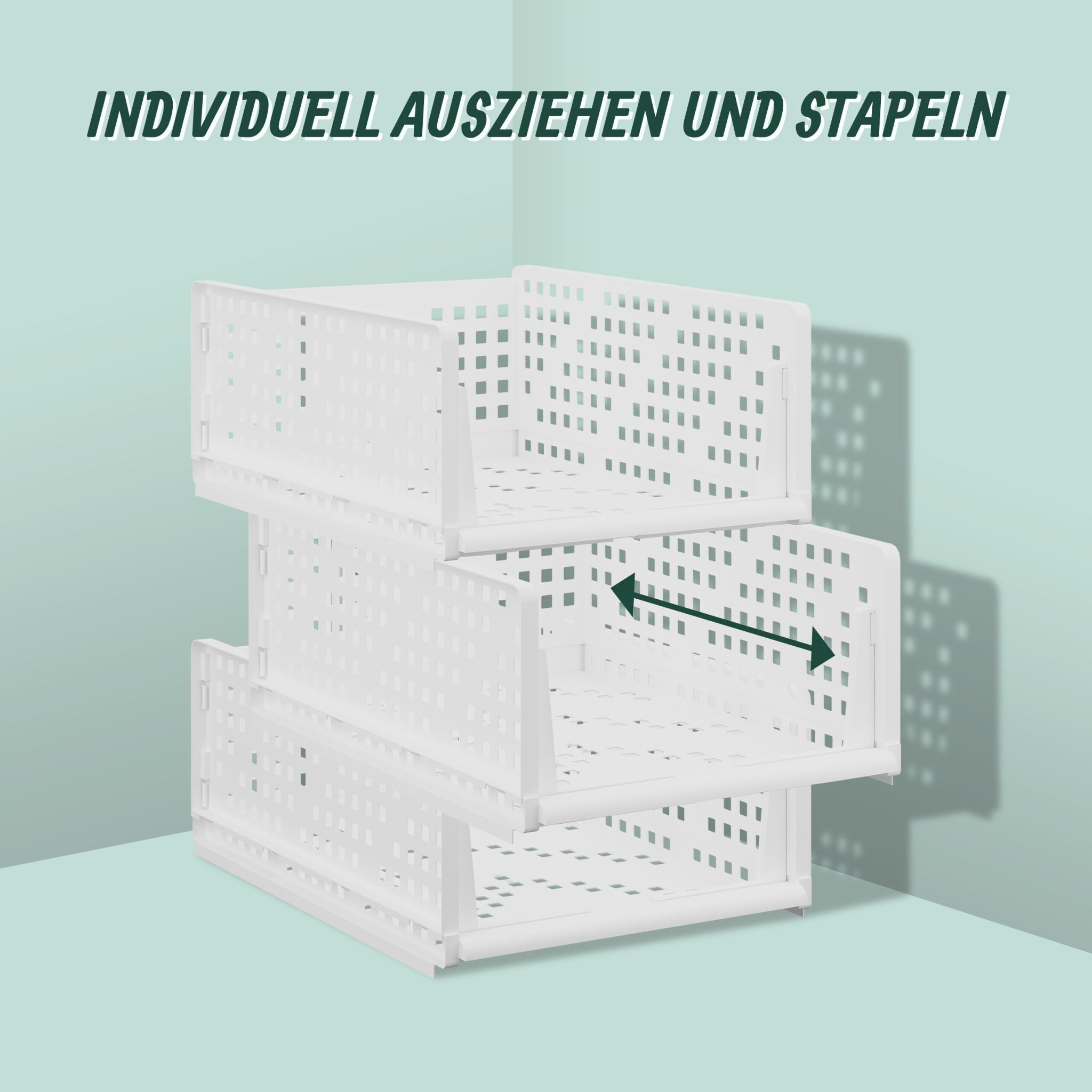 Schrank Organizer 3er-Set Weiss