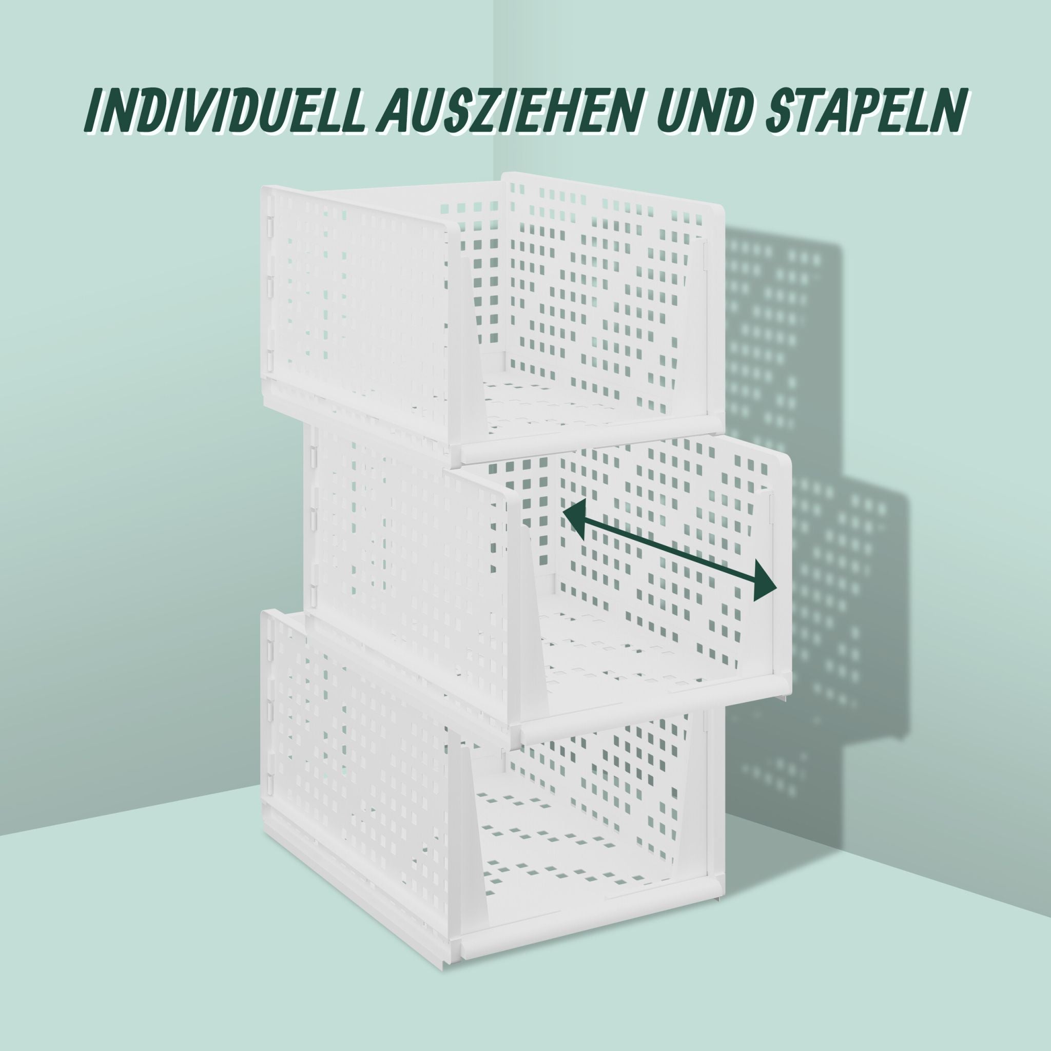 Schrank Organizer 3er-Set Weiss