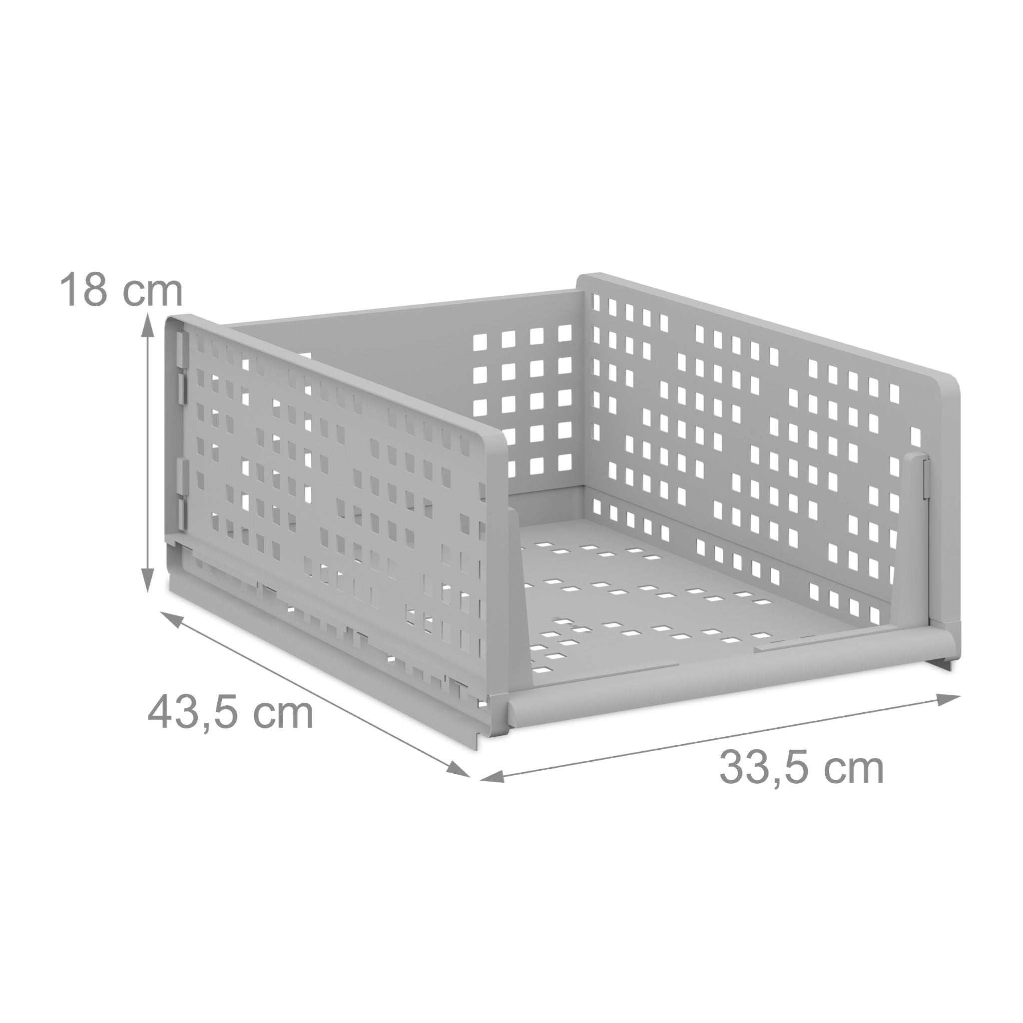 Schrank Organizer 3er-Set Grau