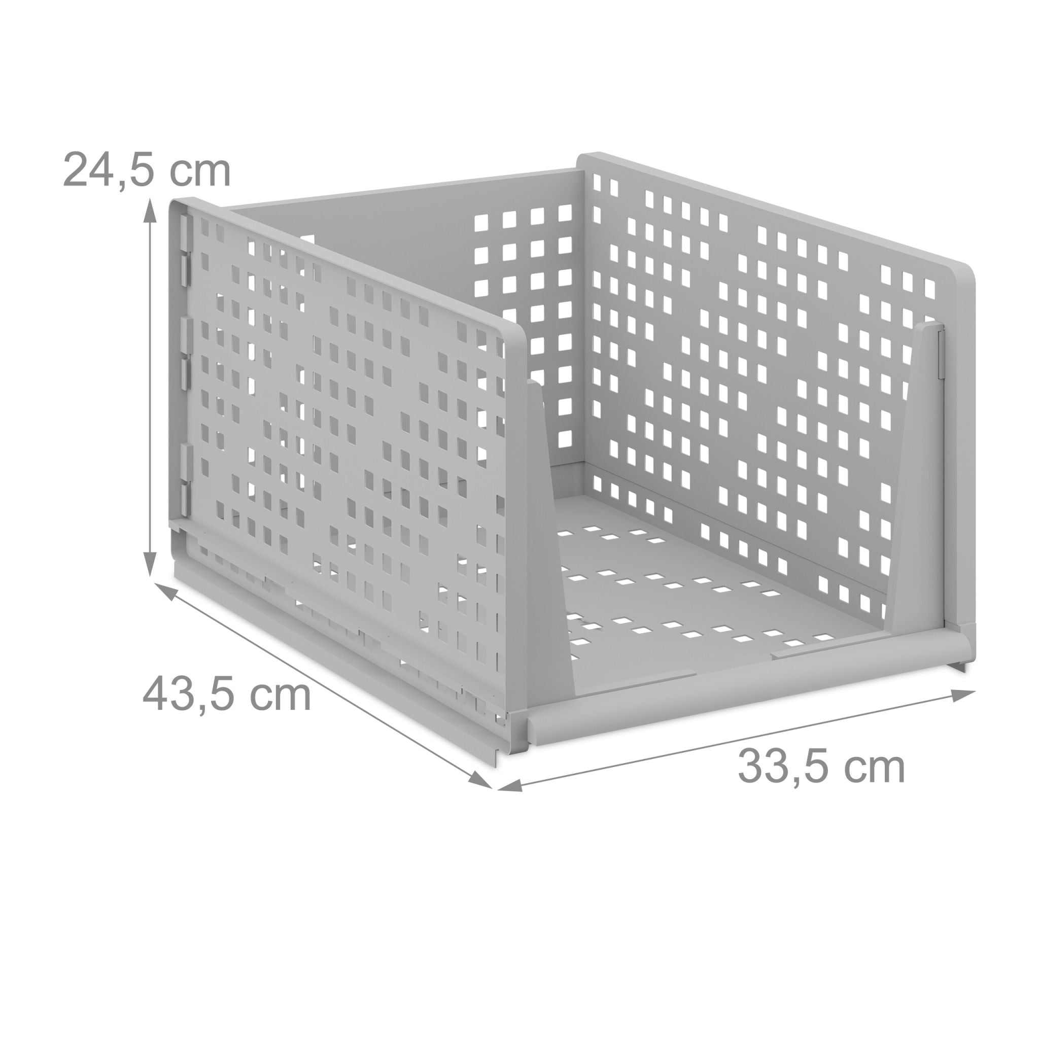 Schrank Organizer 3er-Set Grau