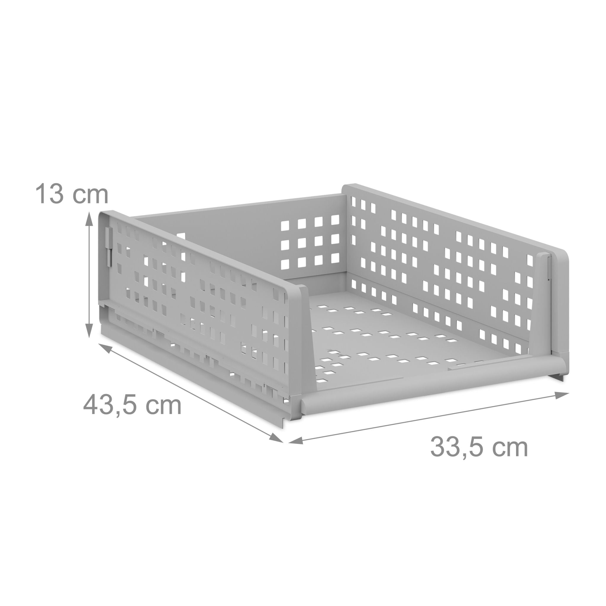 Schrank Organizer 3er-Set Grau