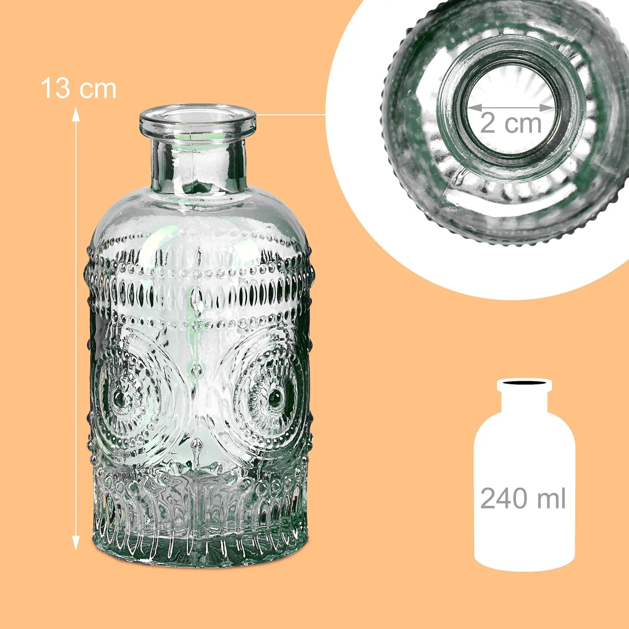 Glasvase 12er-Set für Tischdeko Transparent von Relaxdays