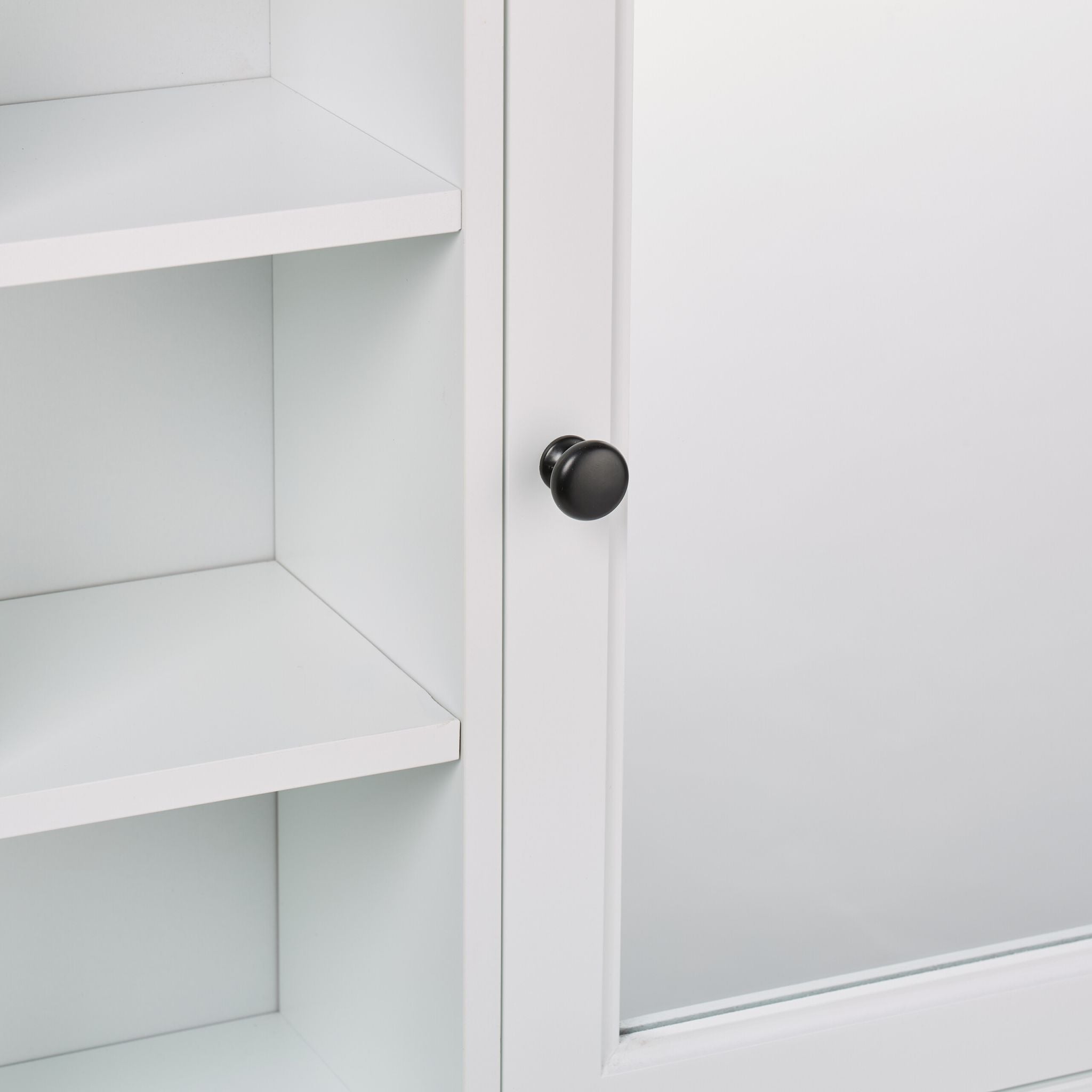 Spiegelschrank weiss 5 Fächer Weiss-Schwarz von Relaxdays
