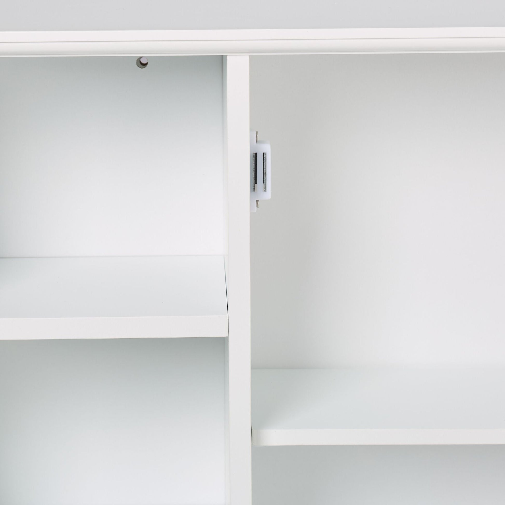 Spiegelschrank weiss 5 Fächer Weiss-Schwarz von Relaxdays