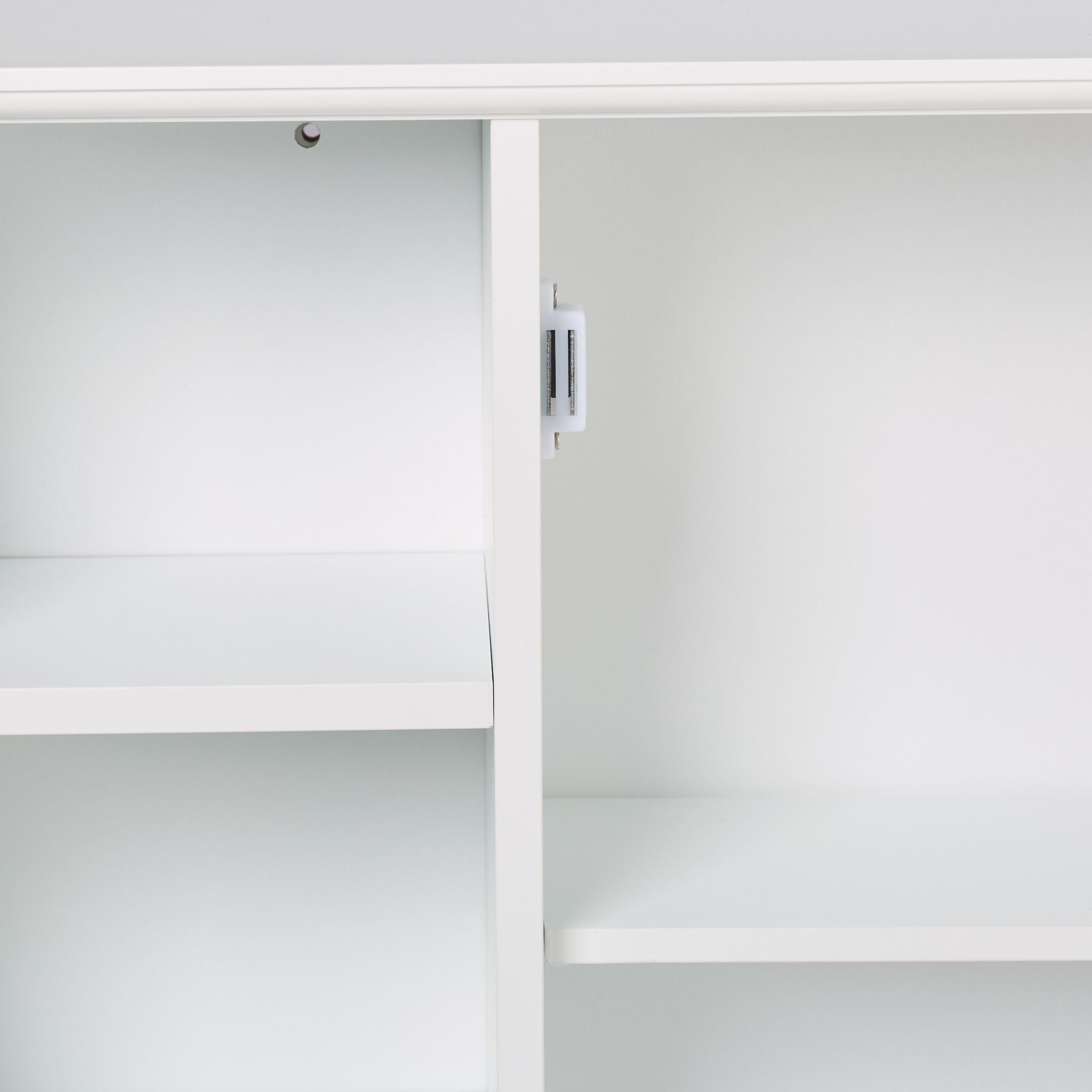 Spiegelschrank weiss 5 Fächer Weiss-Schwarz von Relaxdays