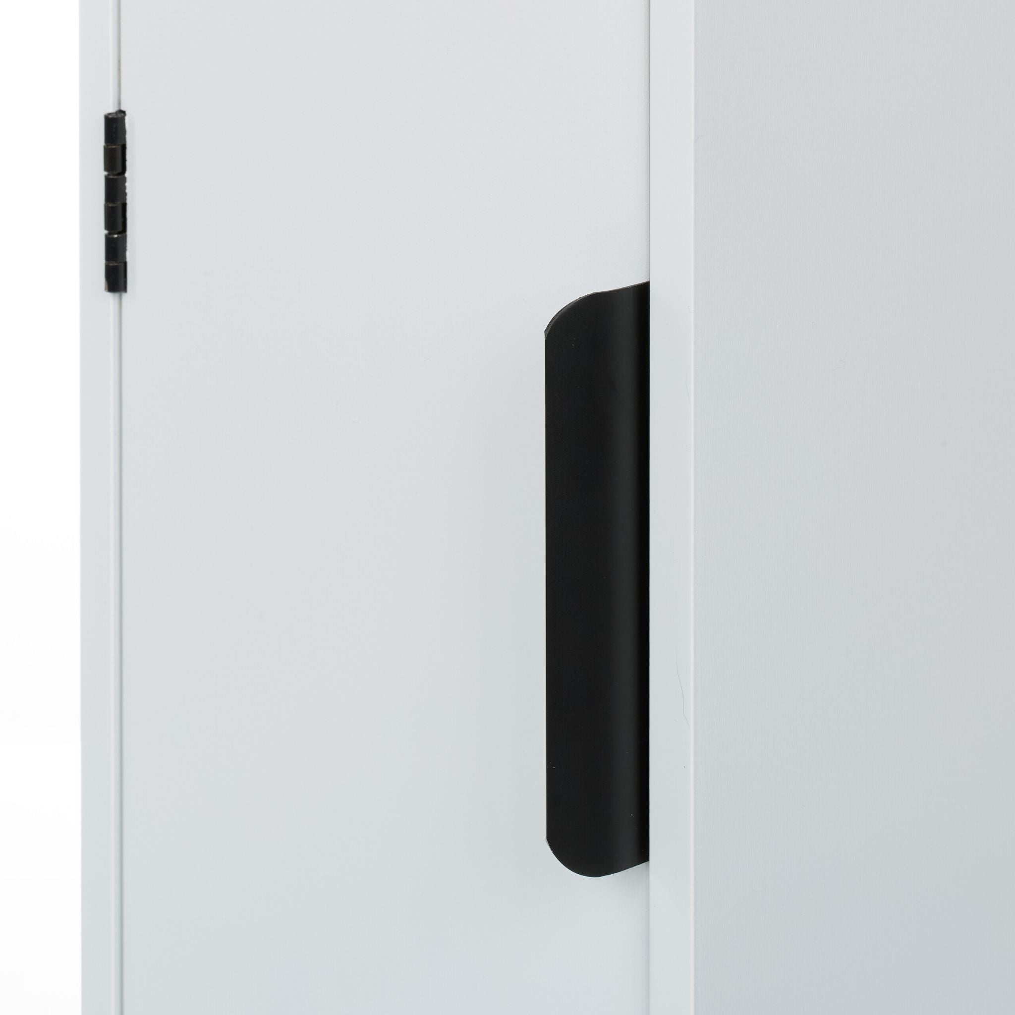 Nischenschrank mit Schublade und Tür Weiss-Schwarz