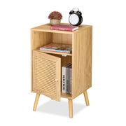 Nachttisch Rattan-Design Hellbraun von Relaxdays